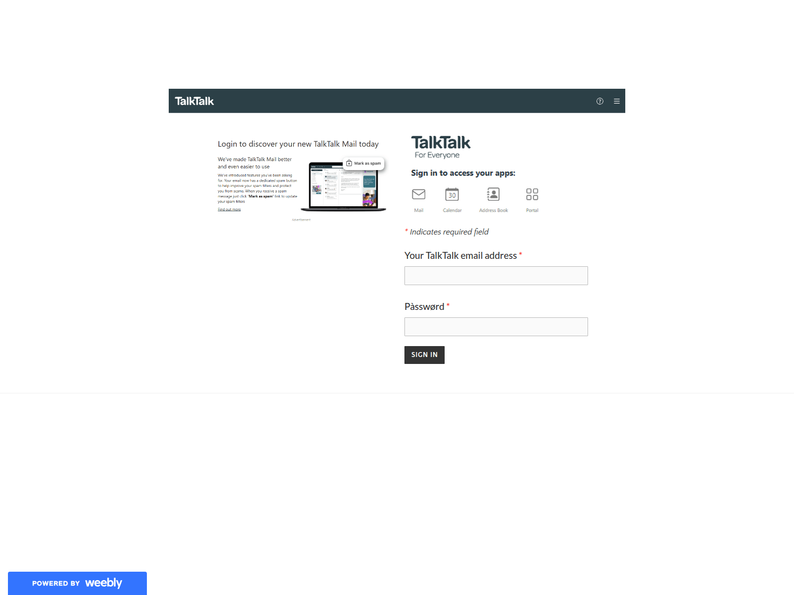Screenshot of talktalkfghdfge234.weebly.com