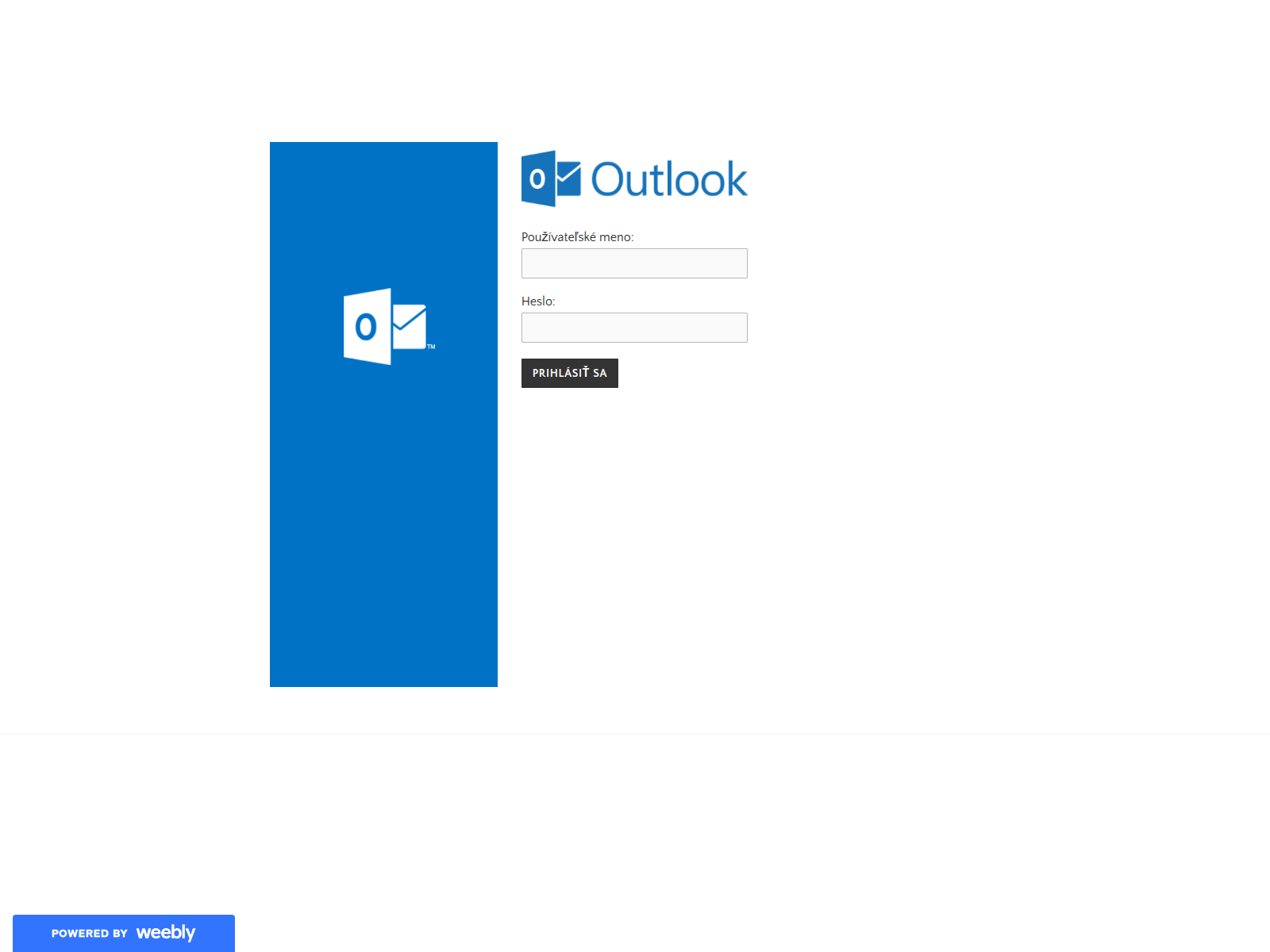 Screenshot of webmail-slposta-sk-owa.weebly.com