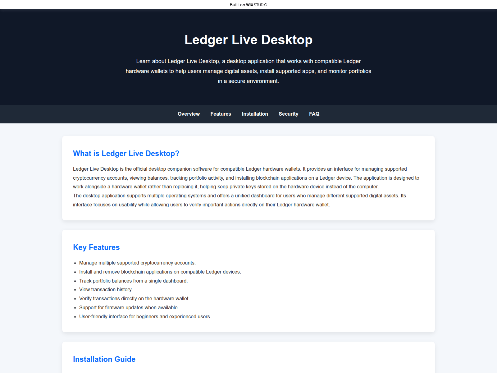 Screenshot of starts-livedesktops.wixstudio.com