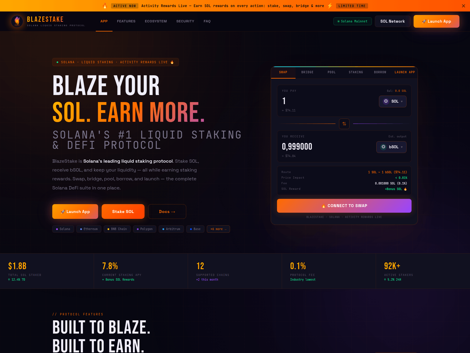 Screenshot of blaze-stake.org