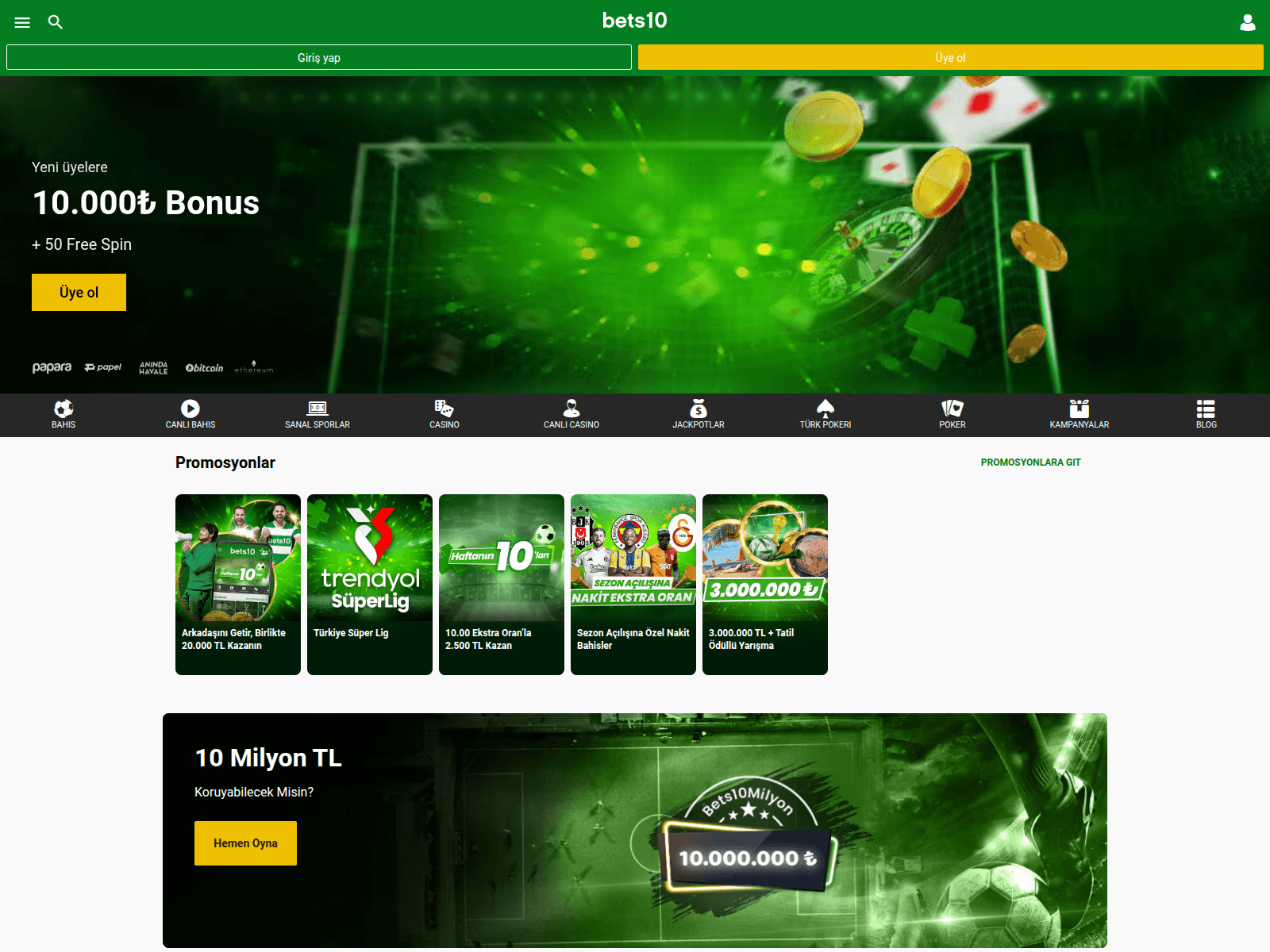 Screenshot of 10120bets10.com