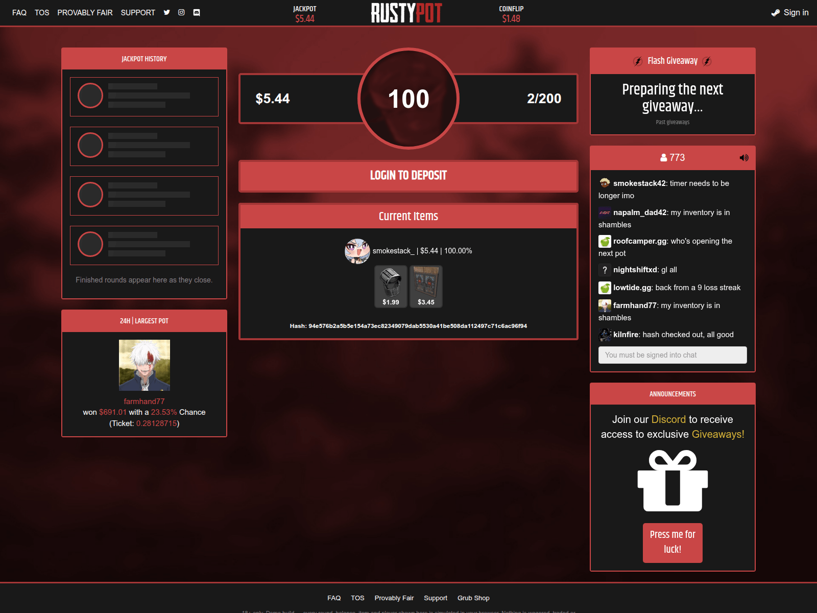 Screenshot of rutsypot.com