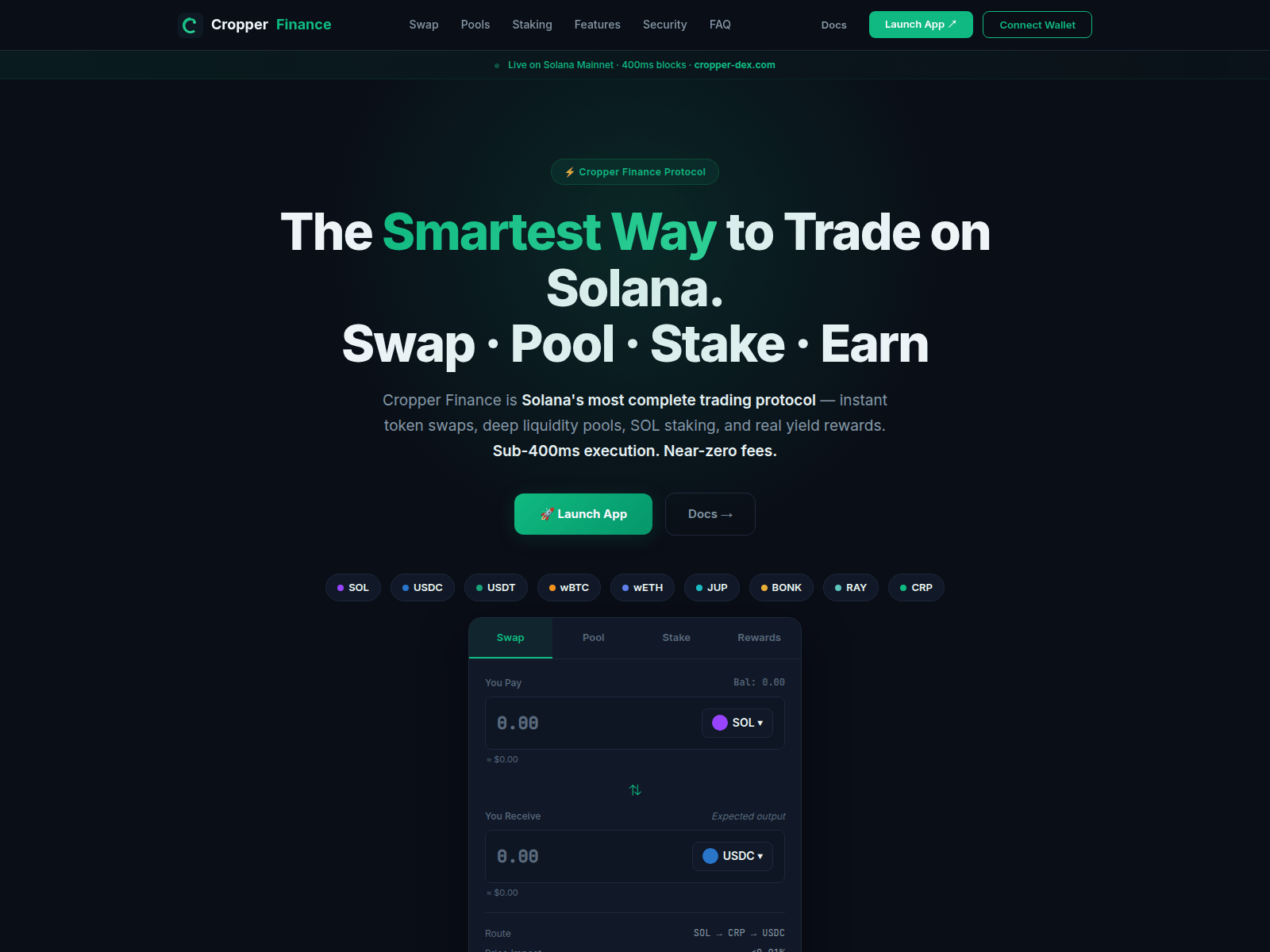 Screenshot of cropper-dex.com