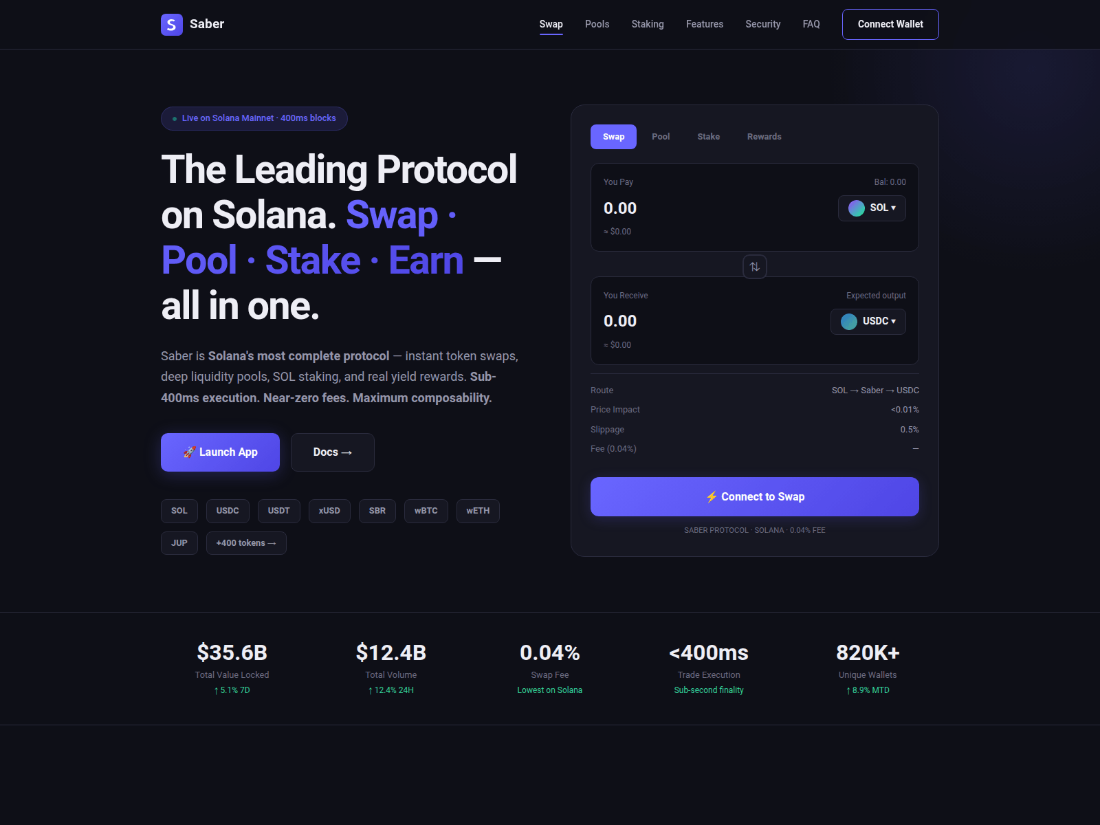 Screenshot of dex-saber.com