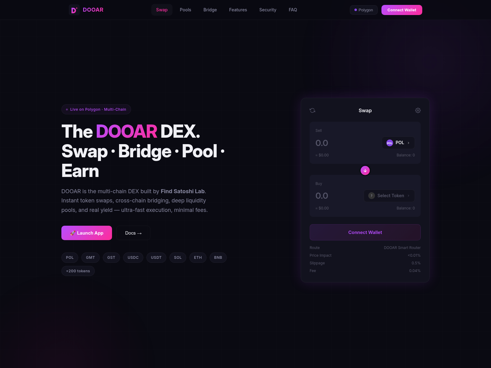 Screenshot of dooar-dex.com