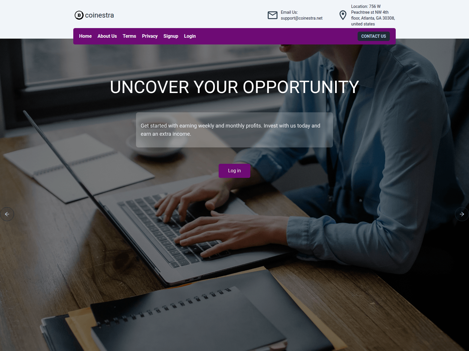 Screenshot of coinestra.net