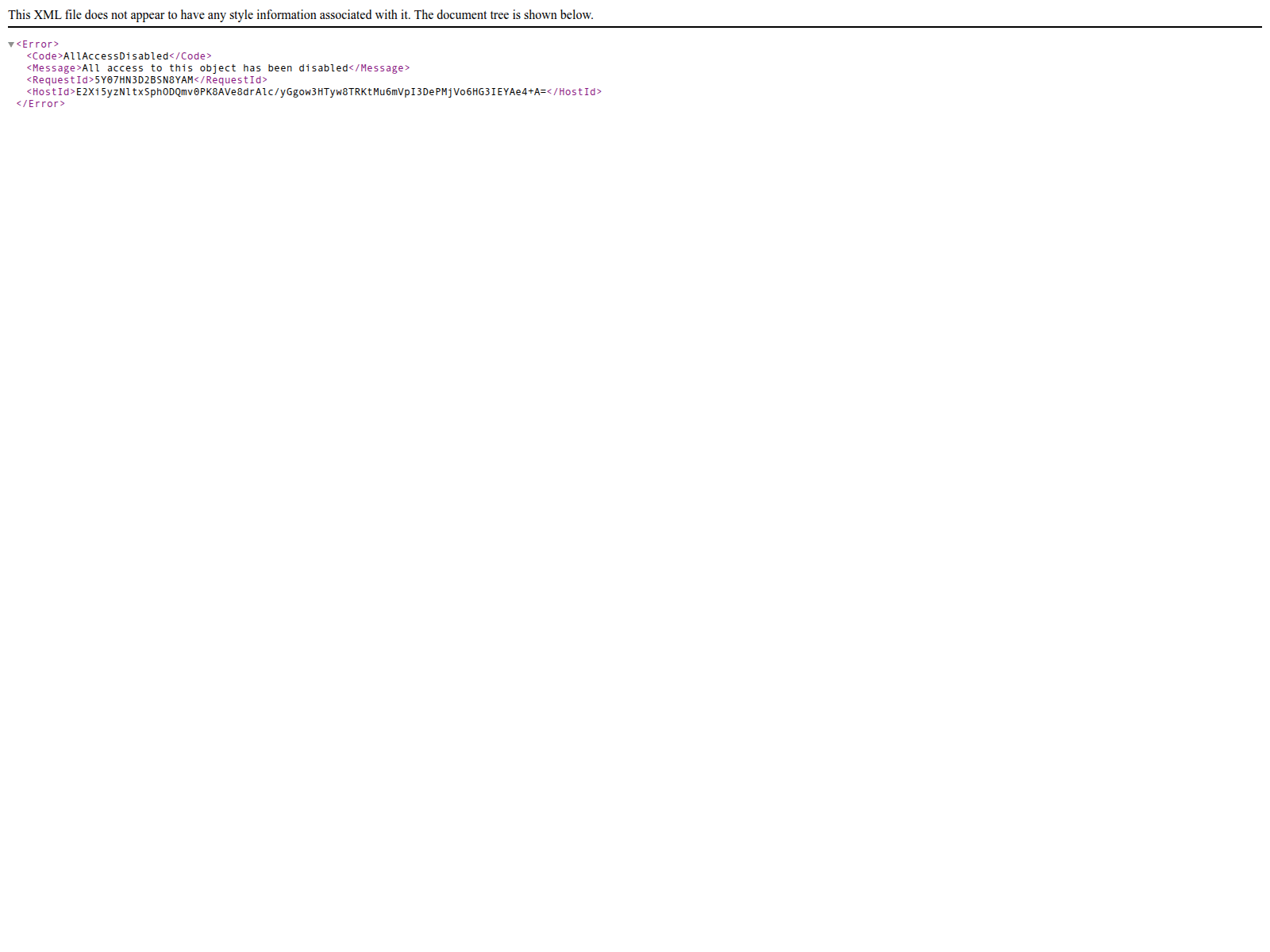 Screenshot von fore38b9x5p12xeb76tf.s3.us-east-1.amazonaws.com