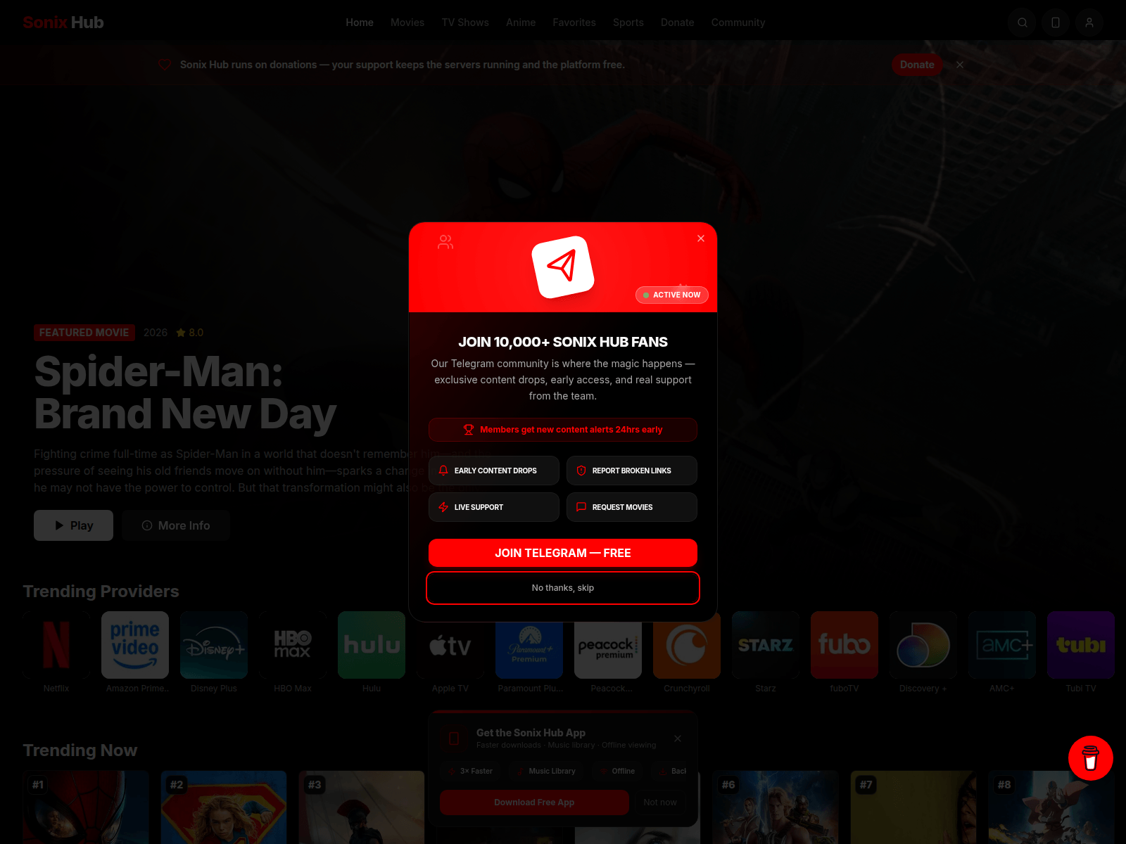 Screenshot of sonixhub.xyz