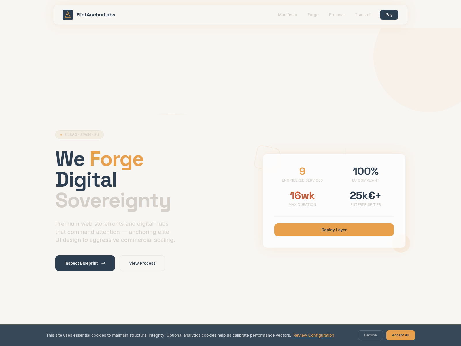 Screenshot of flintanchorlabs.com