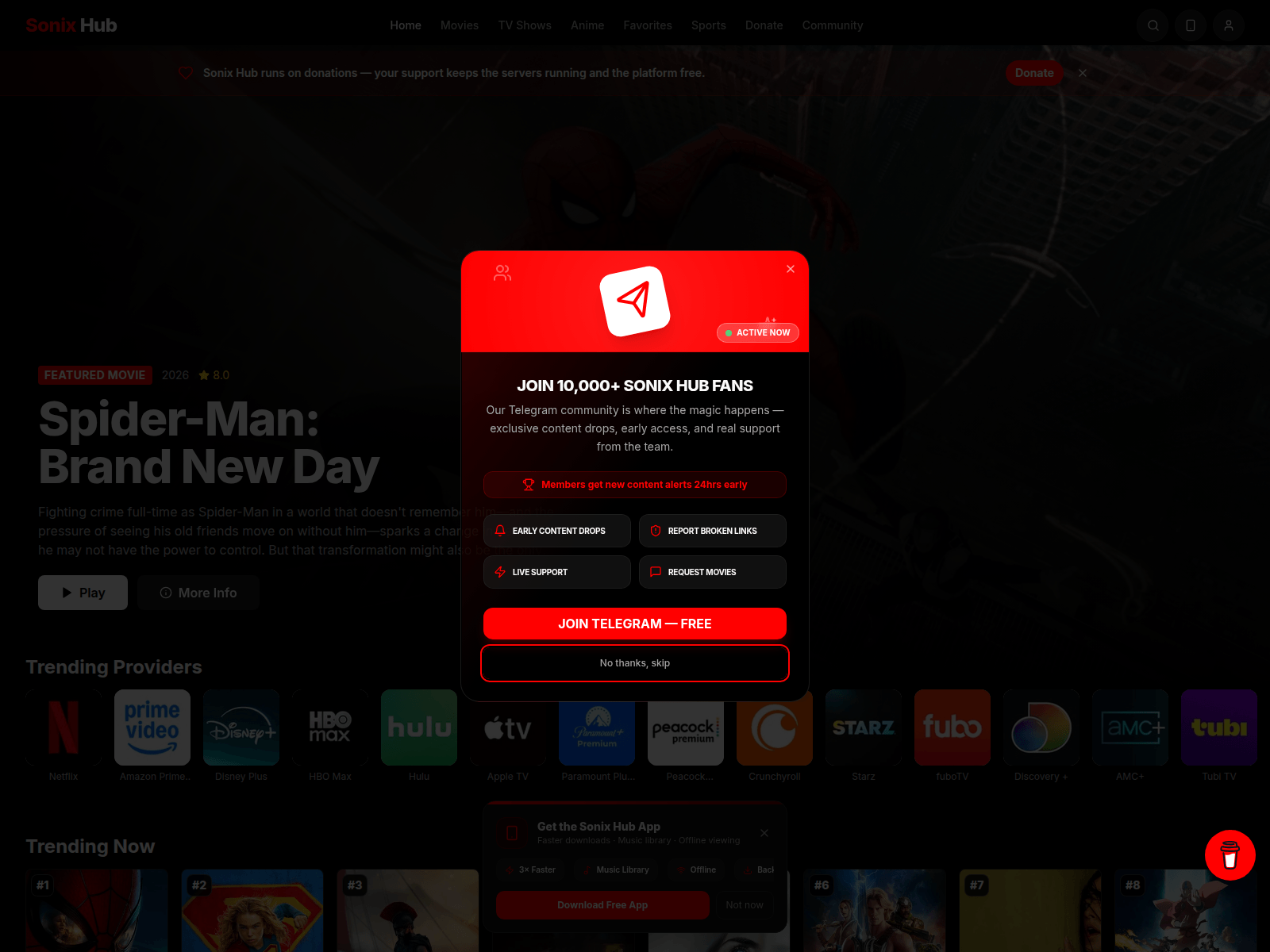 Screenshot of sonixhub.net