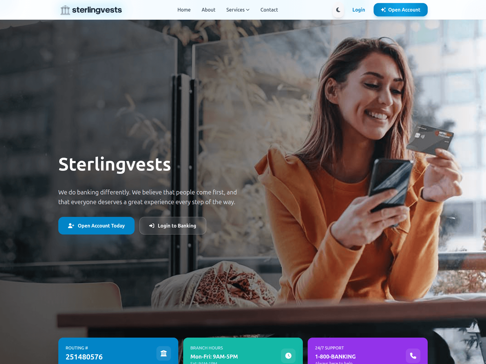 Screenshot of sterlingvests.com