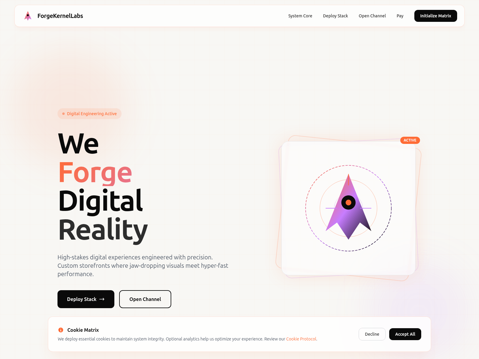 Screenshot of forgekernellabs.com