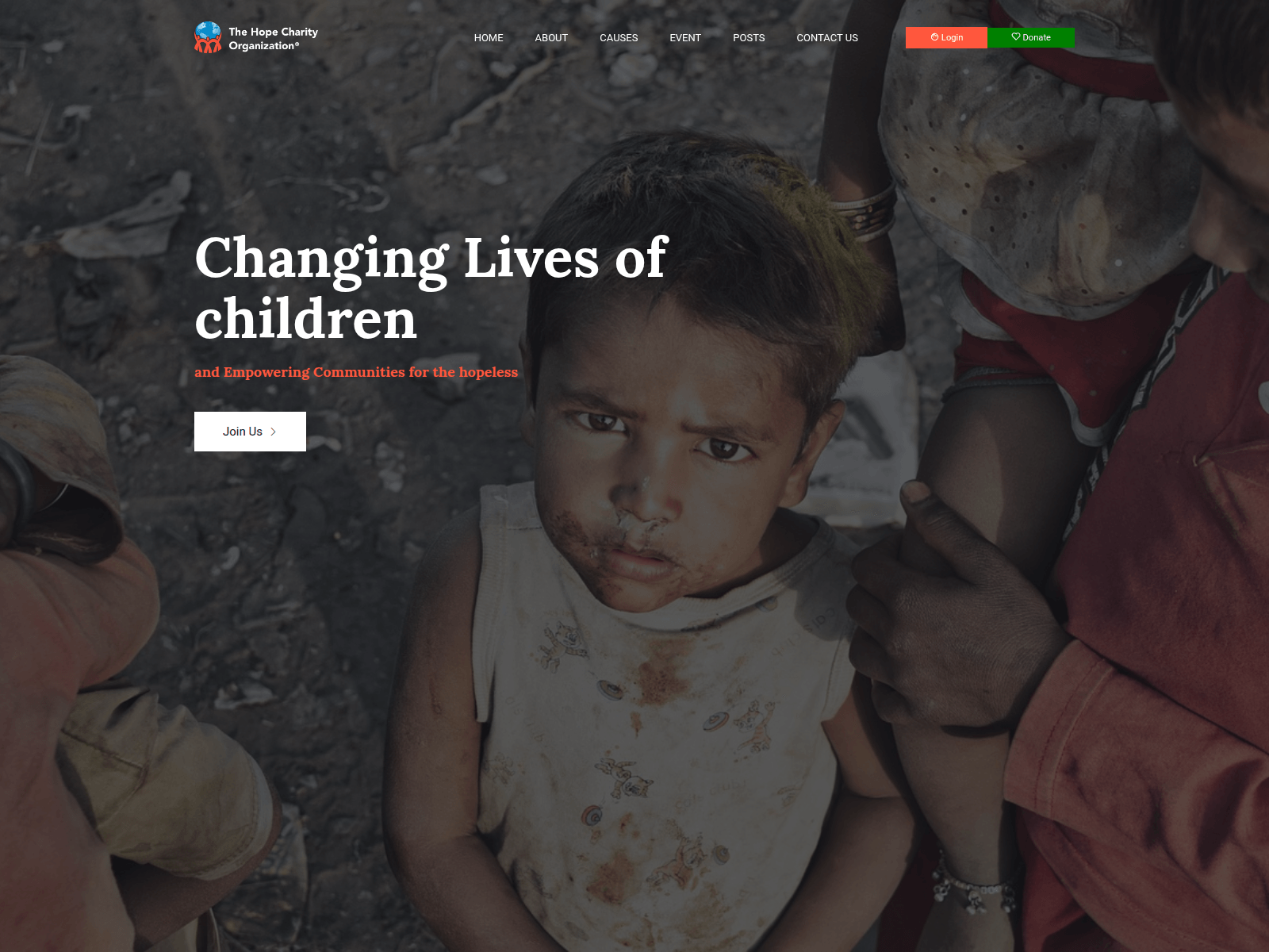 Screenshot of hopecharityorg.com