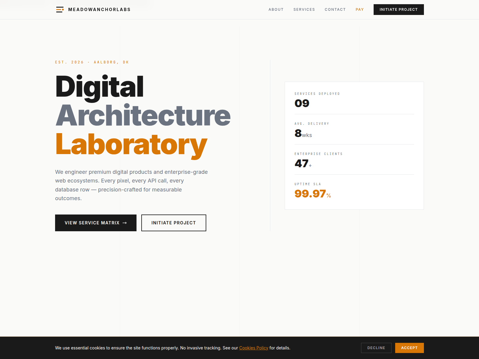 Screenshot of meadowanchorlabs.com