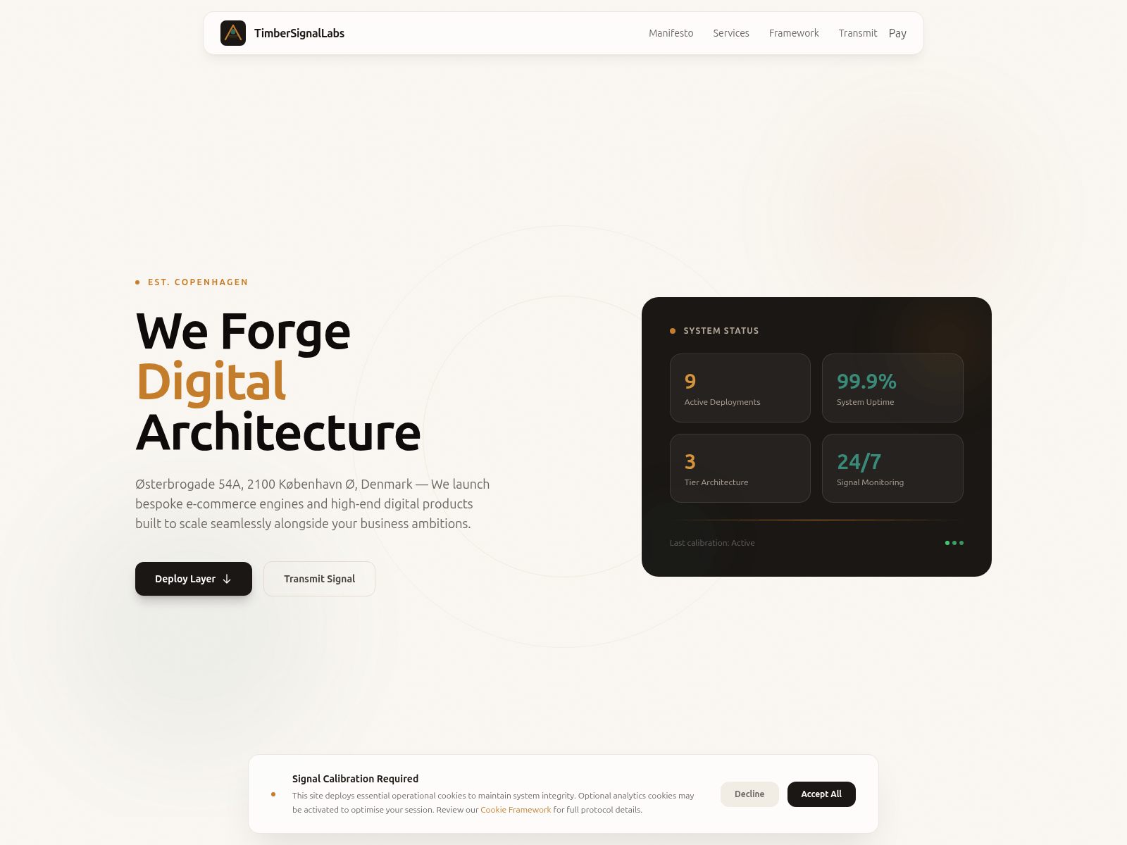 Screenshot of timbersignallabs.com