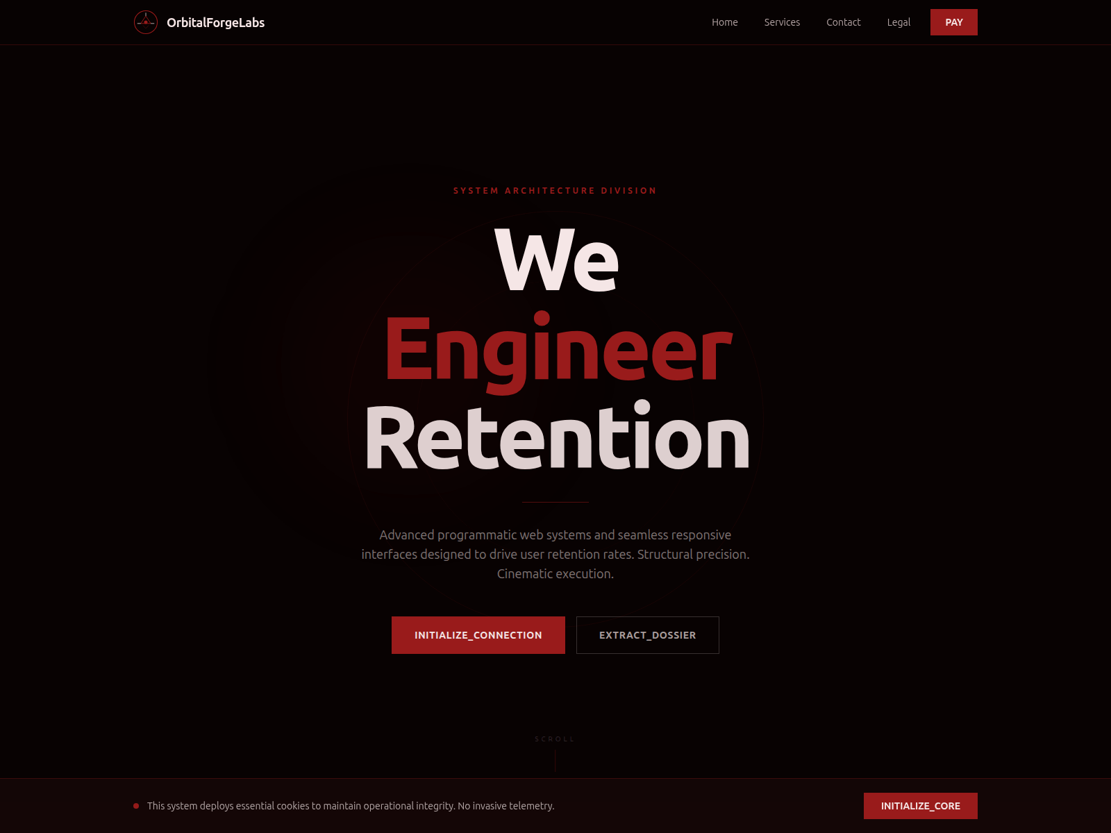 Screenshot of orbitalforgelabs.com