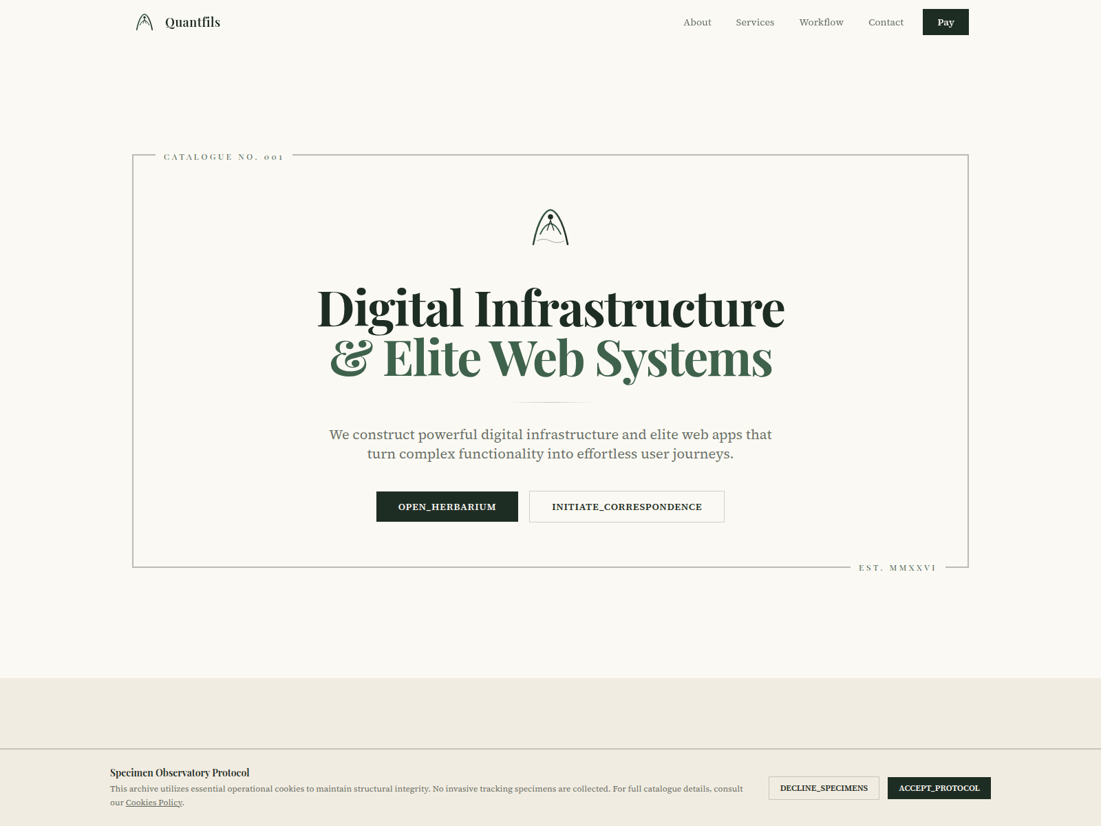 Screenshot of quantfils.com