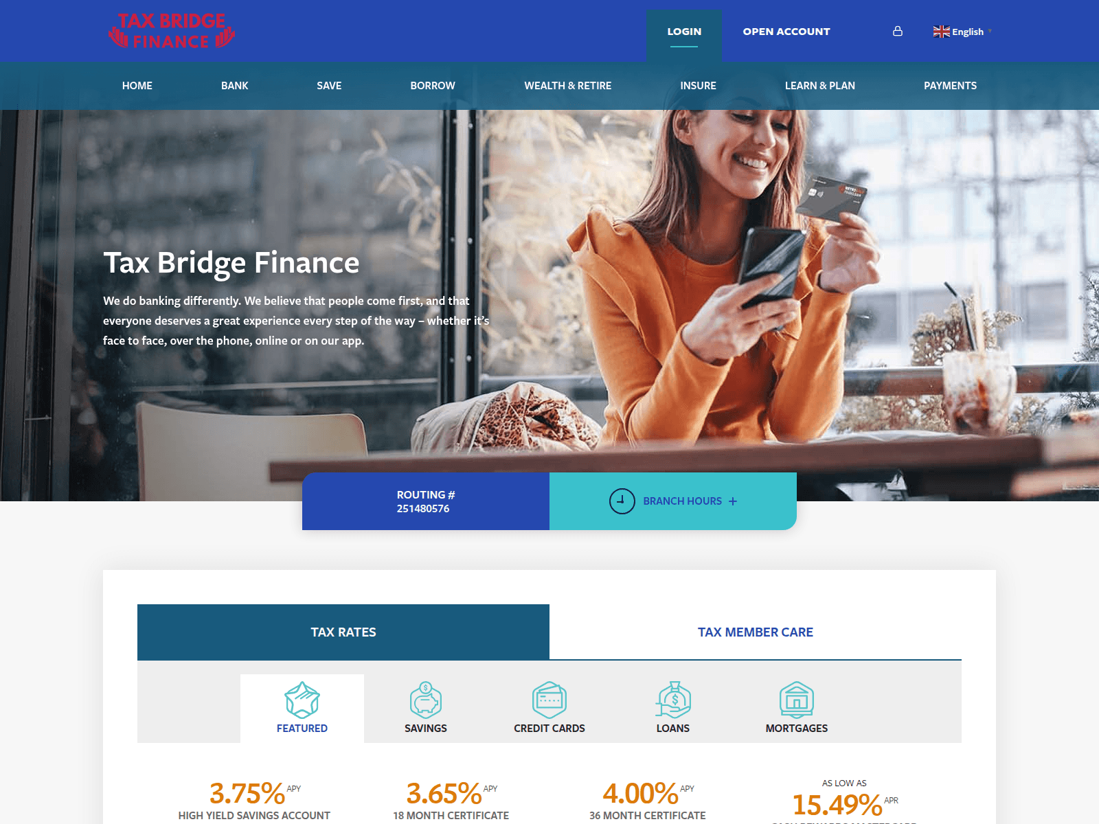 Screenshot of taxbridgefin.com