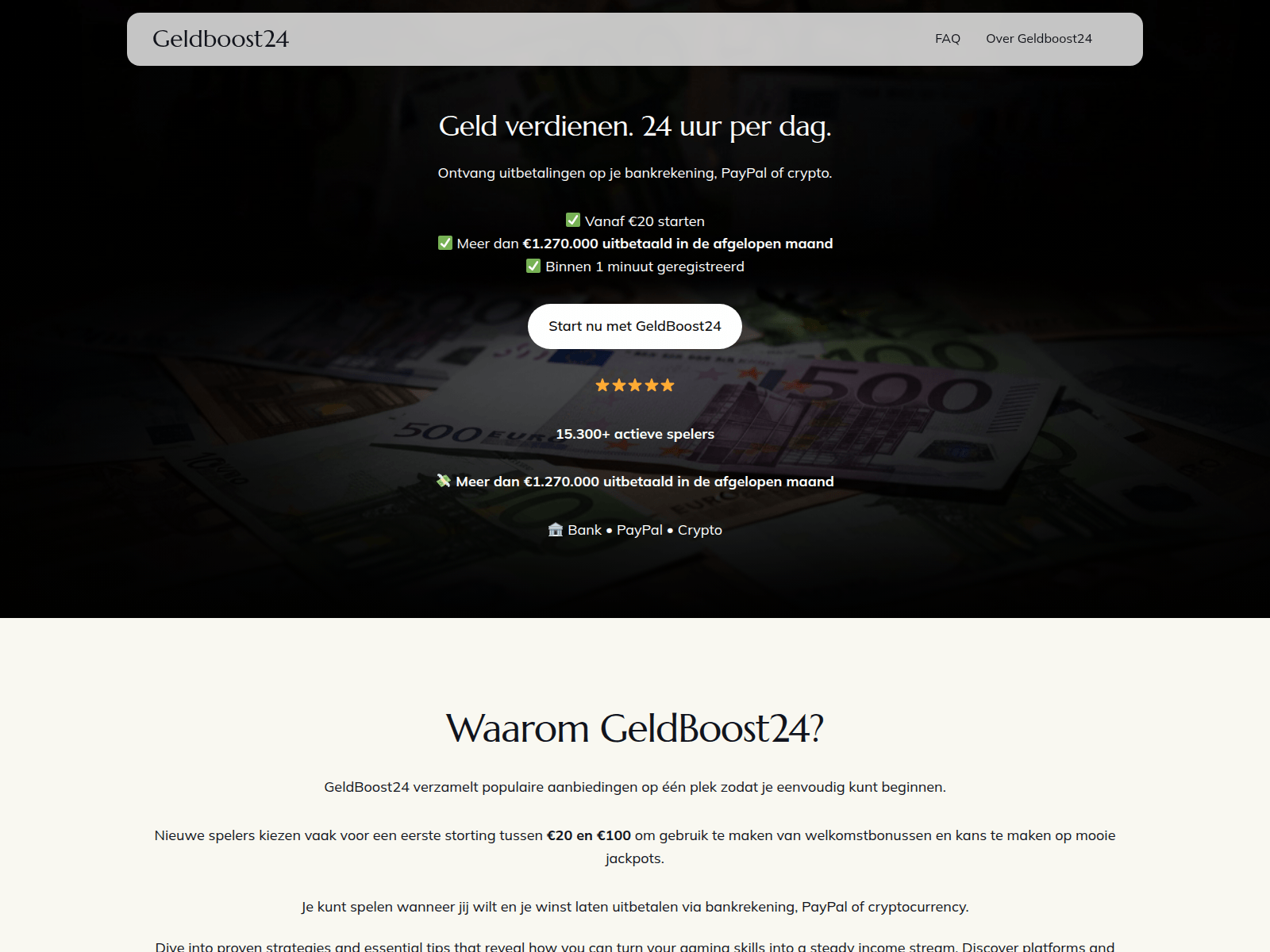Screenshot of geldboost24.com