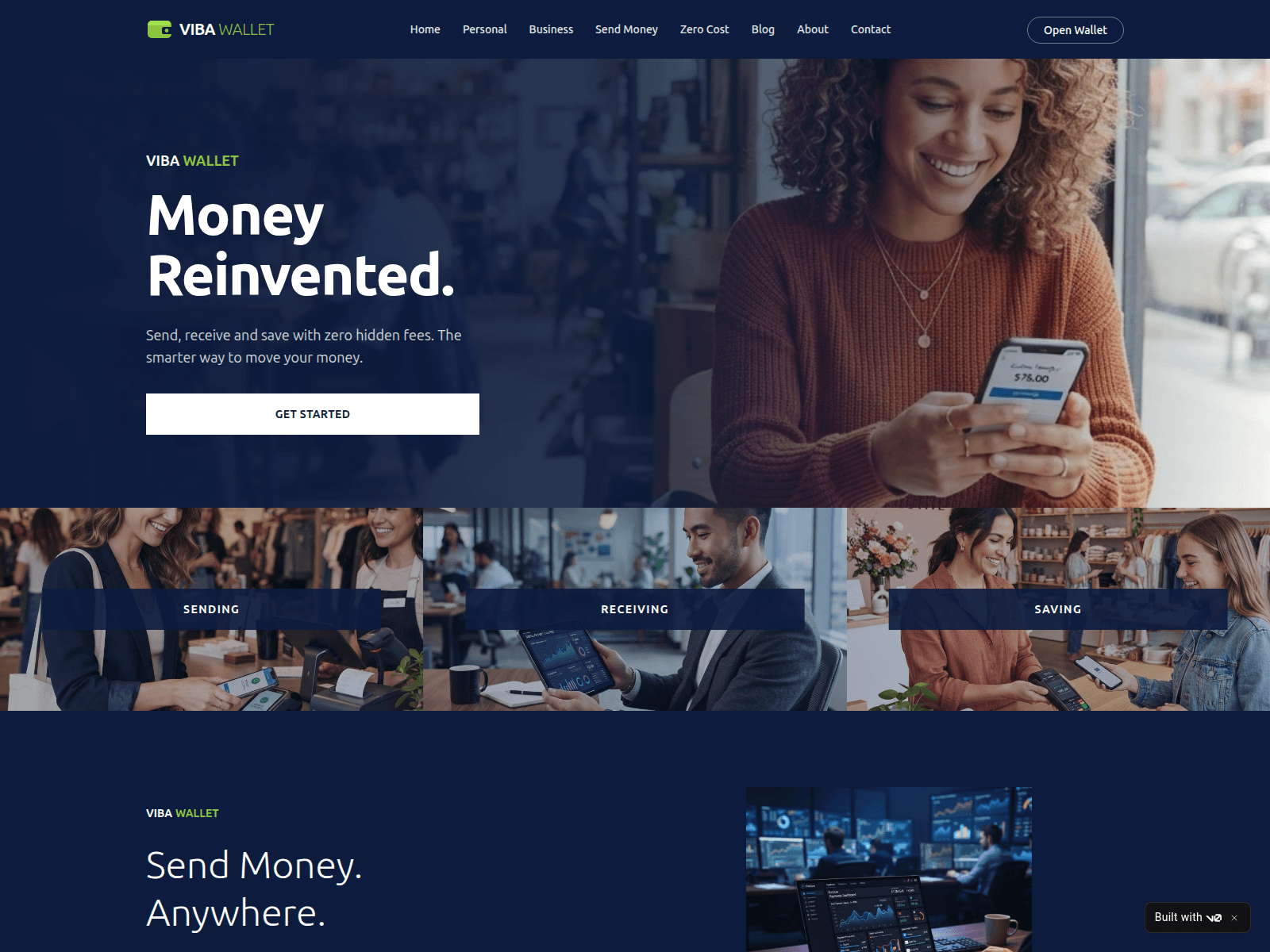 Screenshot of vibawallet.com