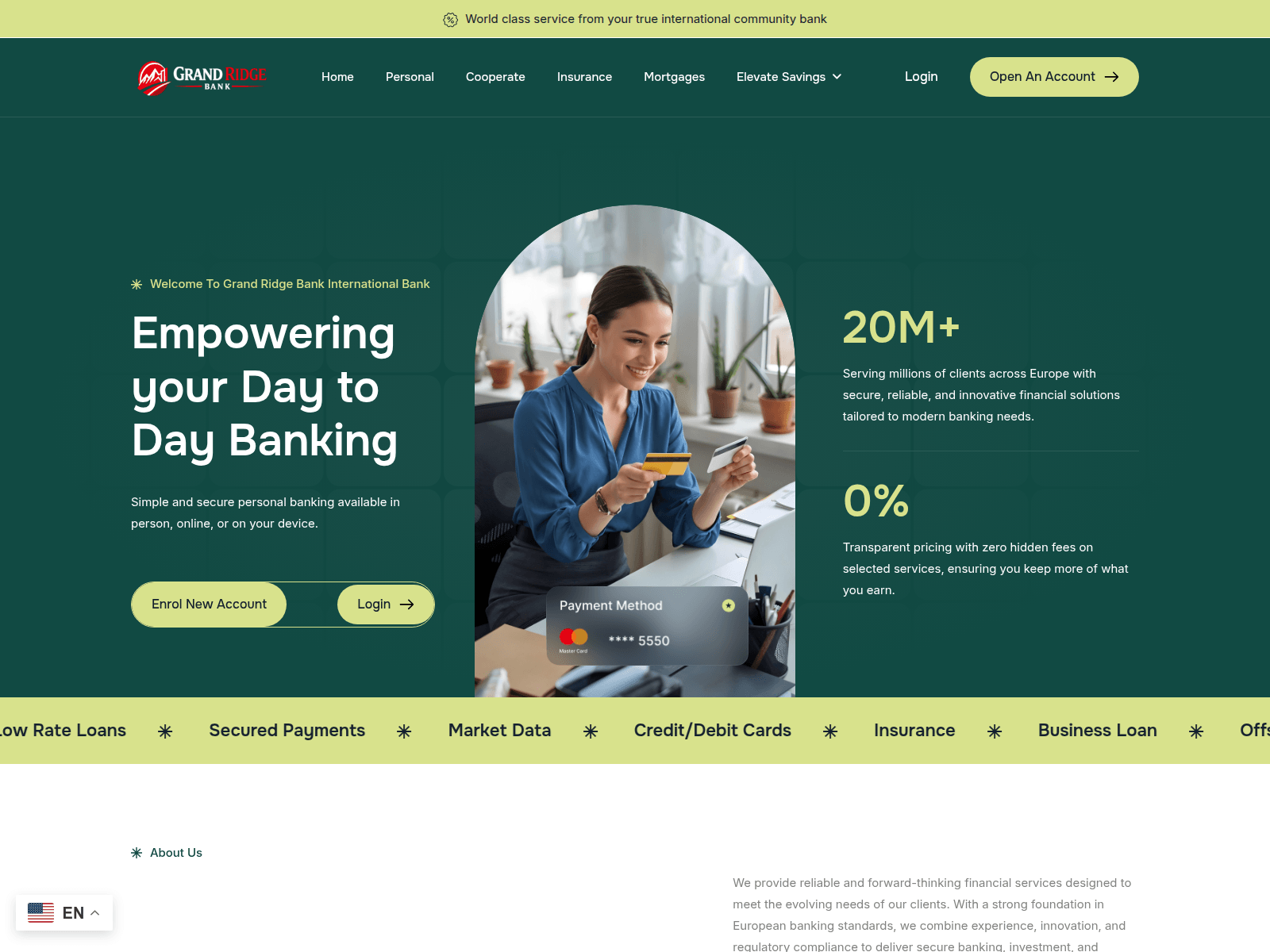 Screenshot of grandridgebank.com