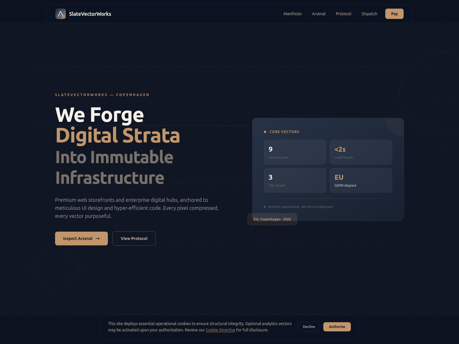 Screenshot of slatevectorworks.com