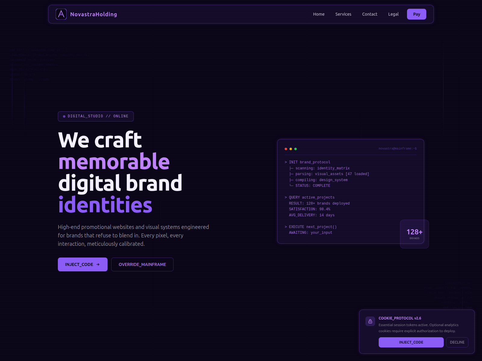 Screenshot of novastraholding.com