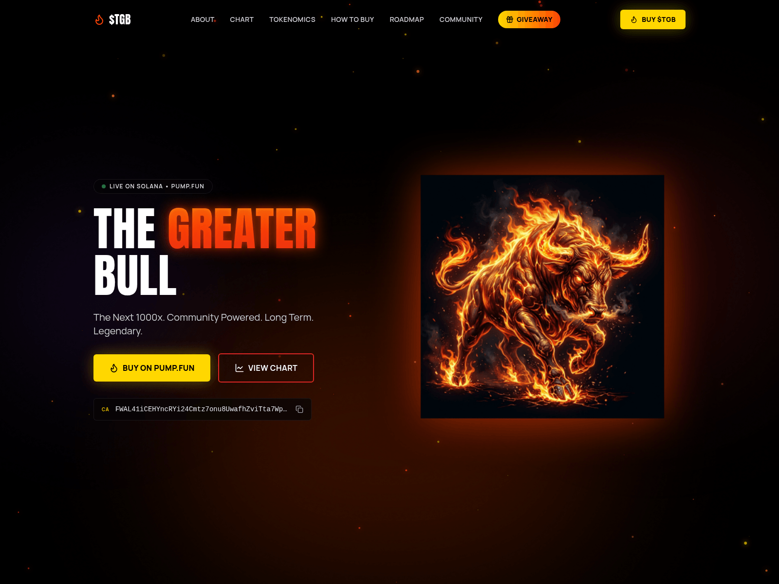 Screenshot of thegreaterbull.com