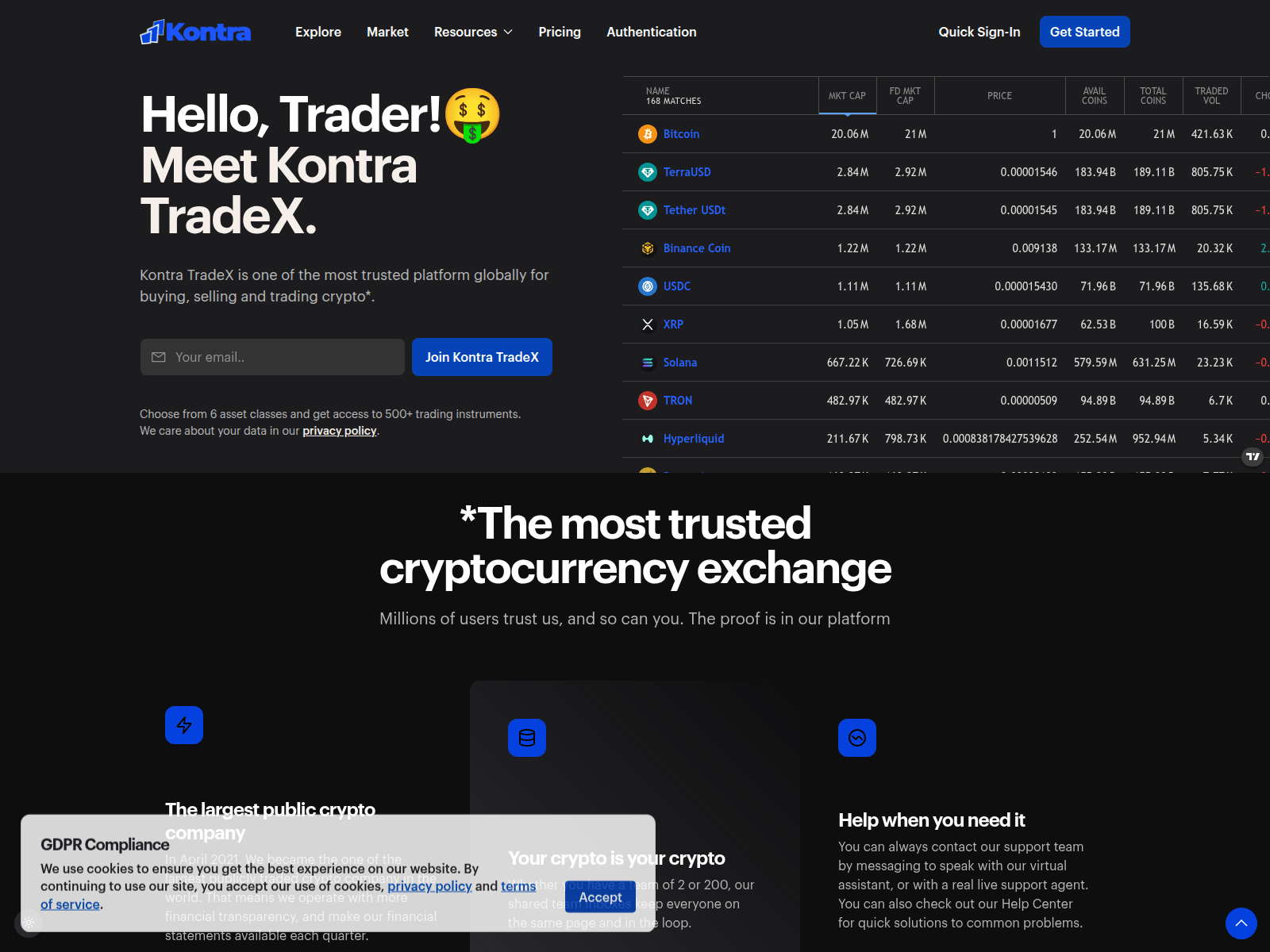 Screenshot of kontratradex.net