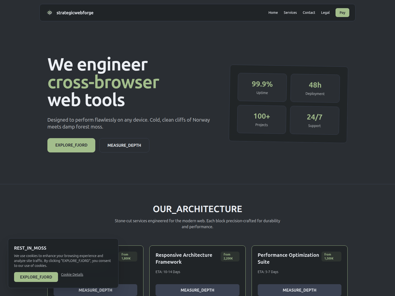 Screenshot of strategicwebforge.com