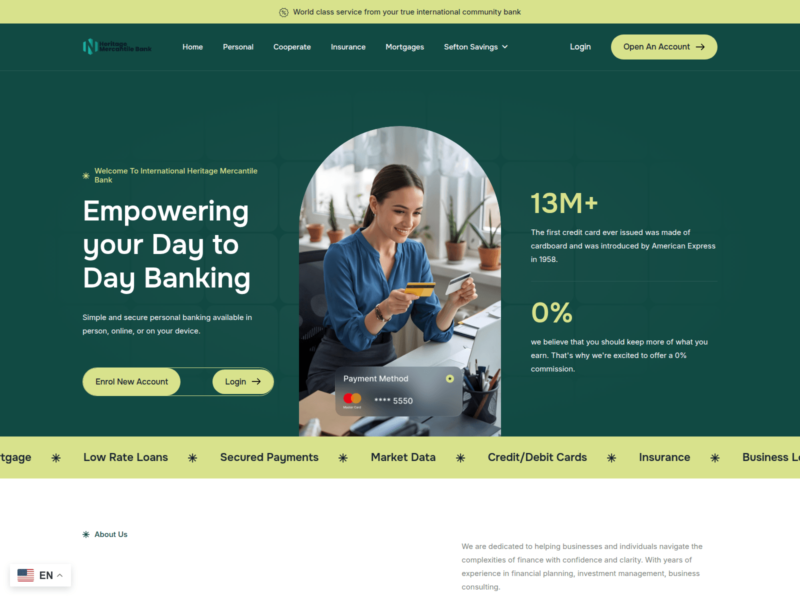 Screenshot of heritagemercantilebnk.com