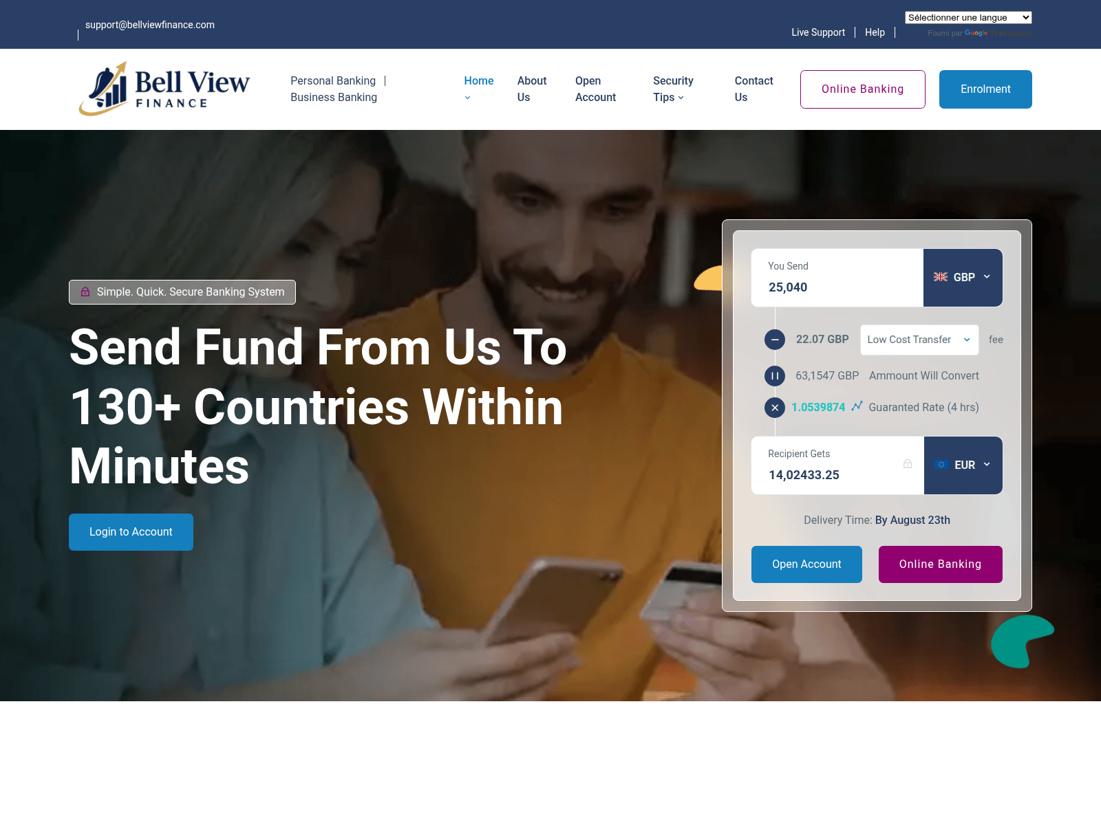 Screenshot of bellviewfinance.com