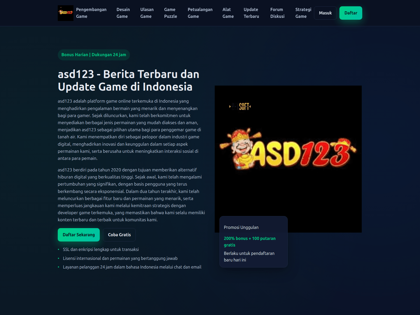 Screenshot of asd123o.com