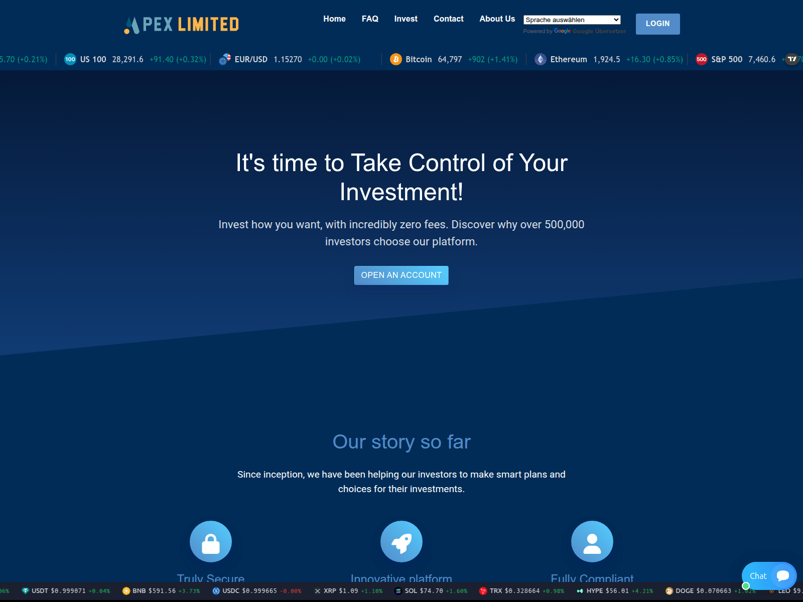 Screenshot di apexbluetop.com