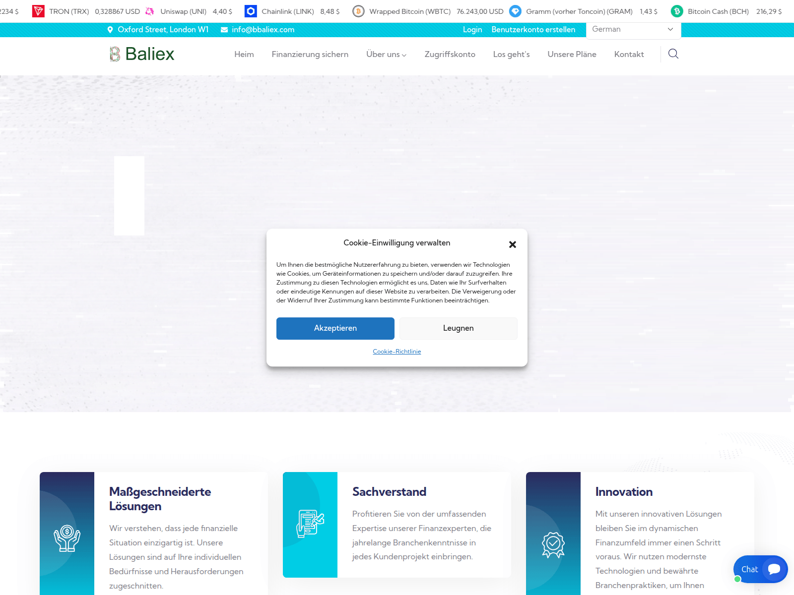 Screenshot von bbaliex.com