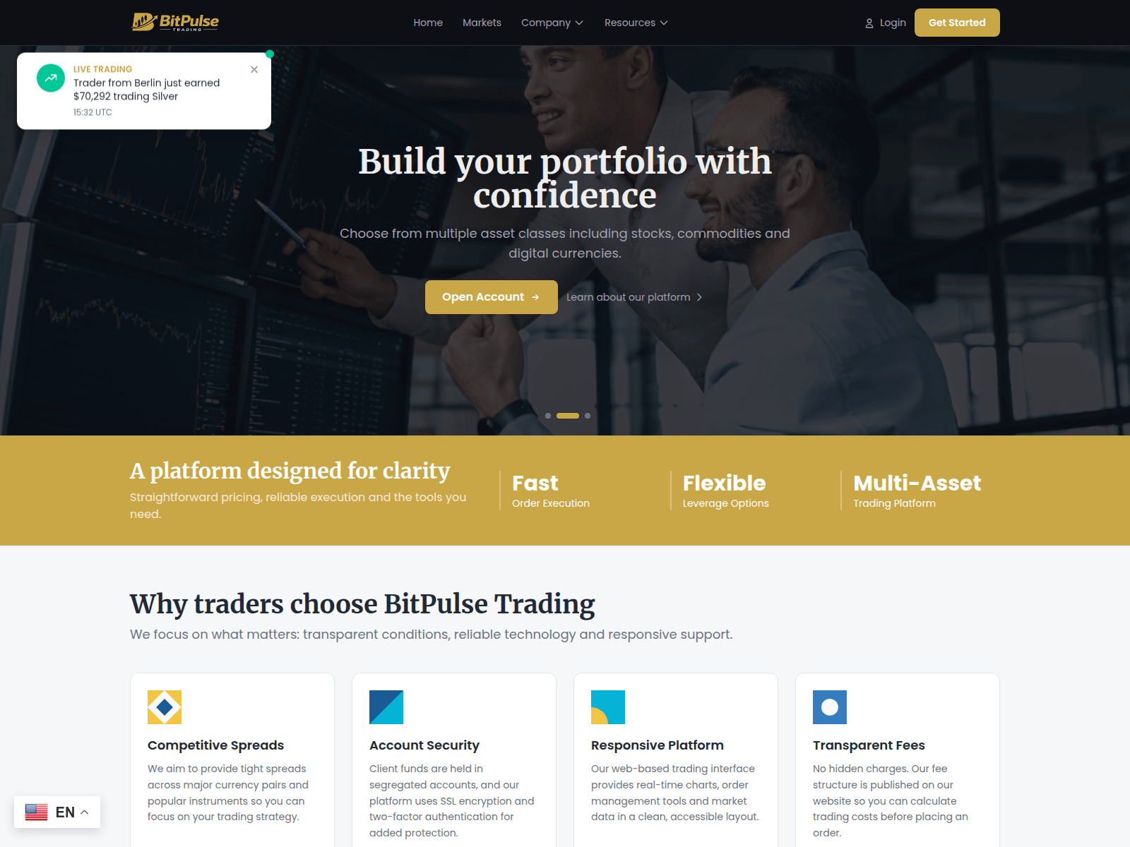 Captura de pantalla de bitpulsetrading.com