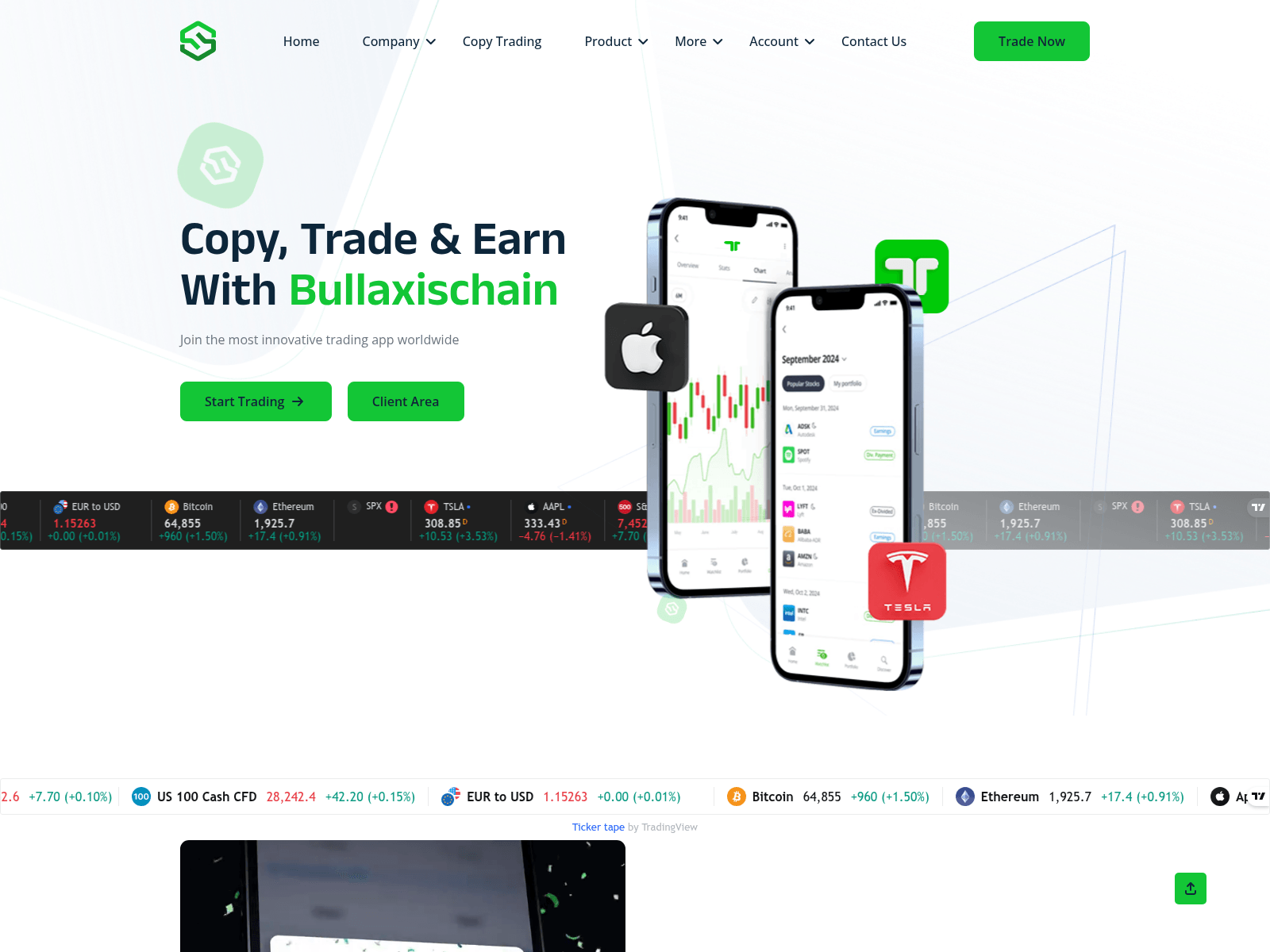 Screenshot von bullaxischain.com