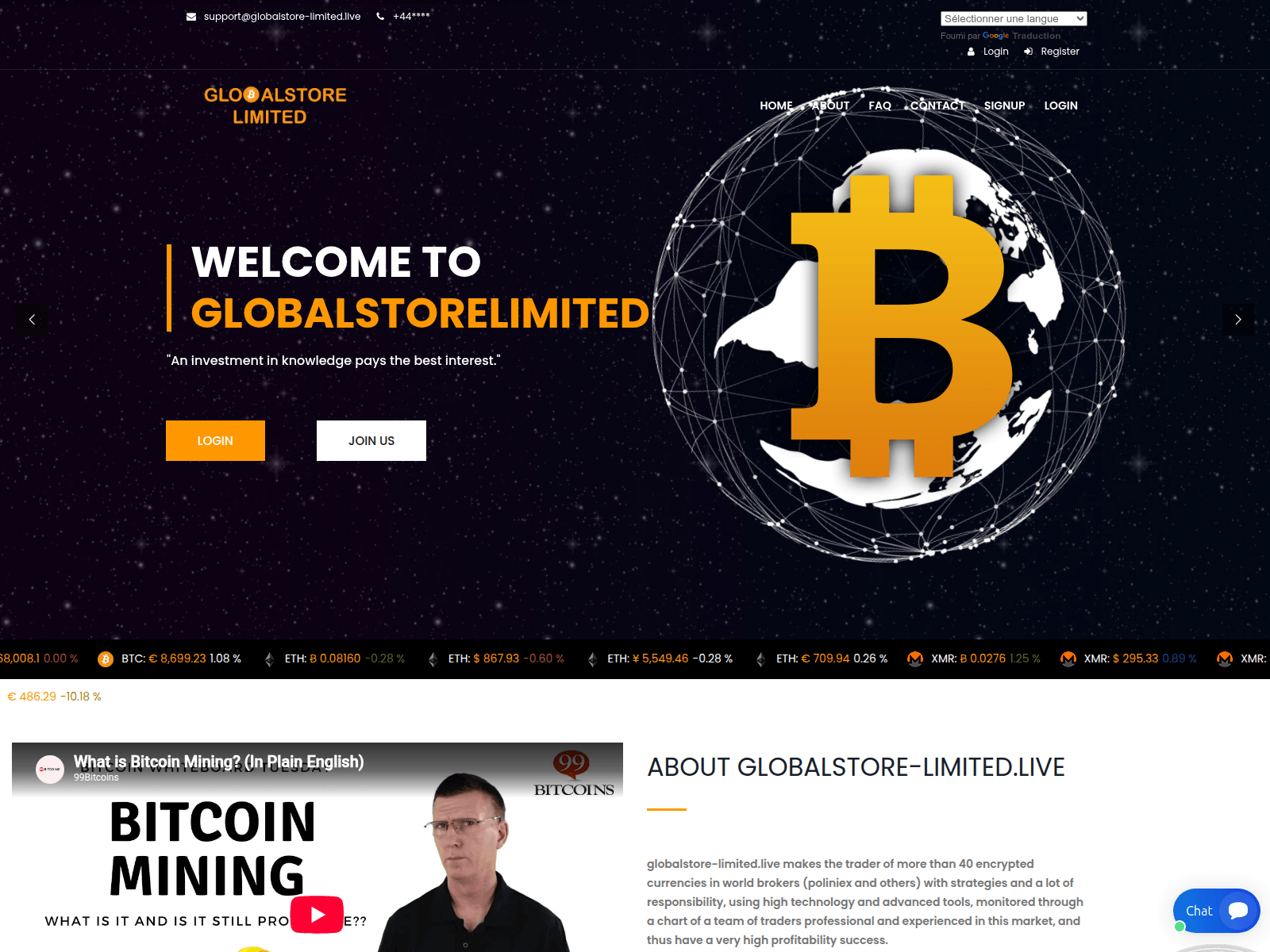 Знімок екрана globalstore-limited.live