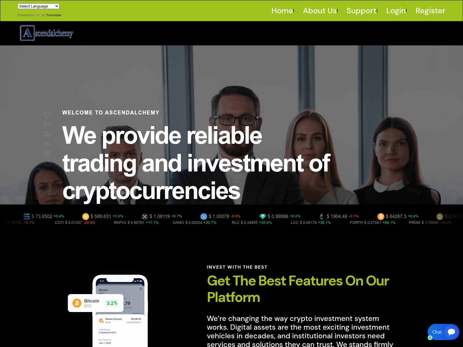 Screenshot of ascendalchemy.org
