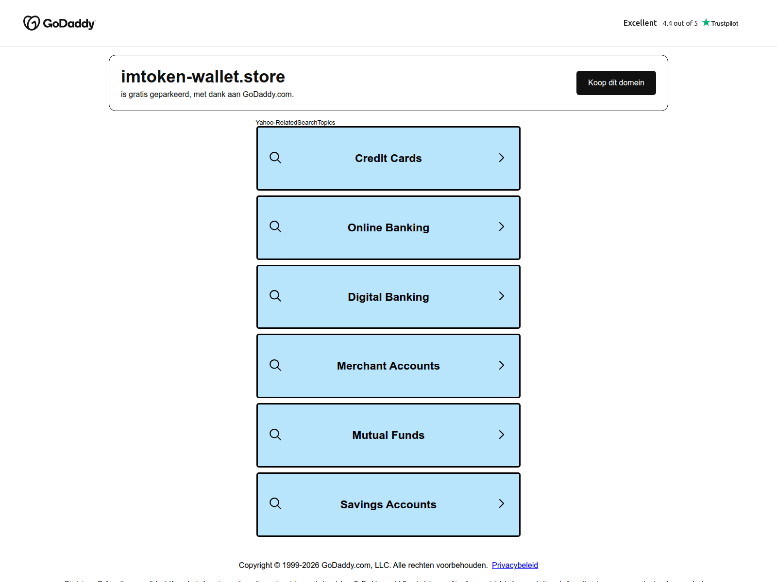 Screenshot of imtoken-wallet.store