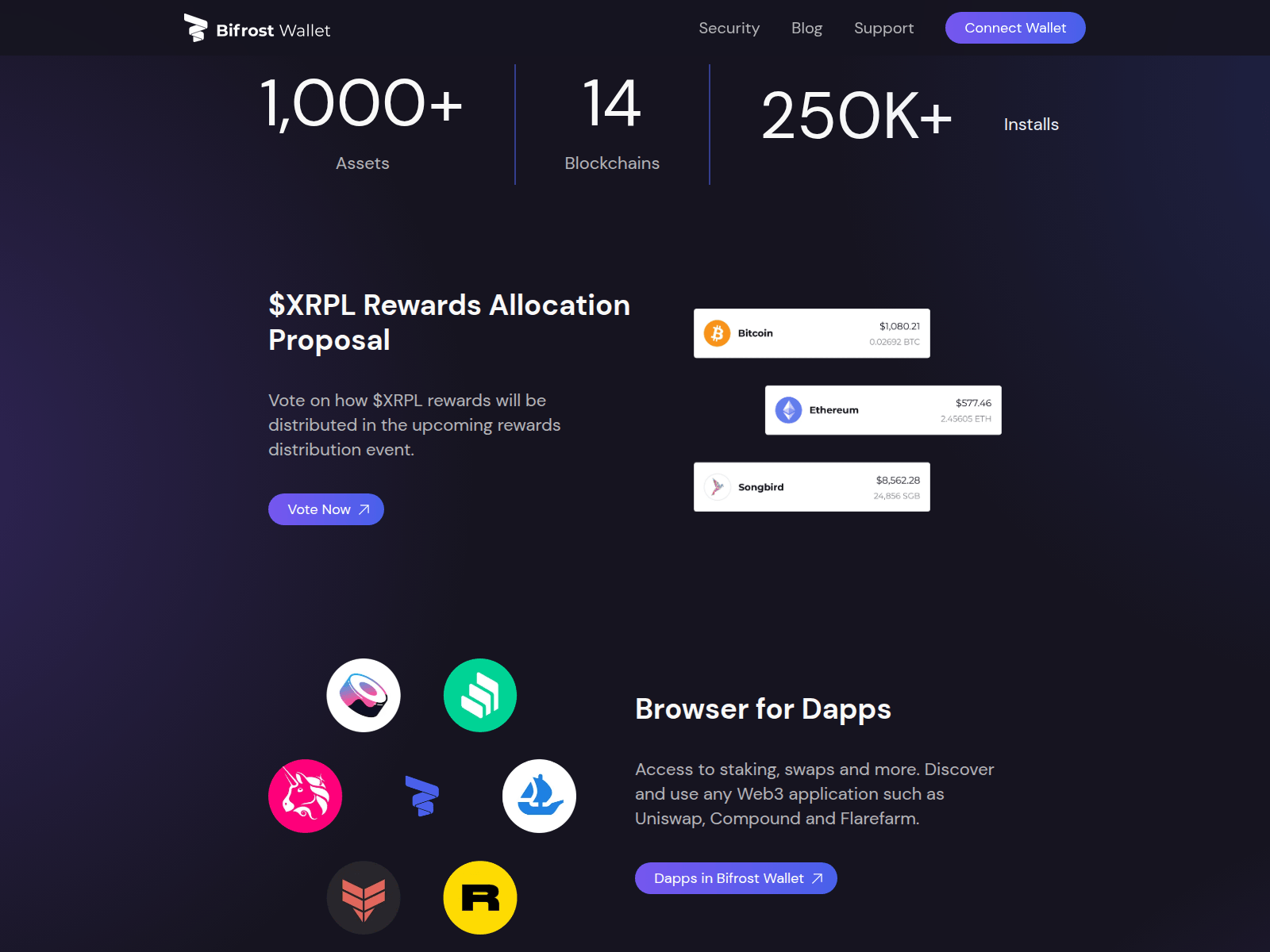 Screenshot of live-xrpl-dapps.com