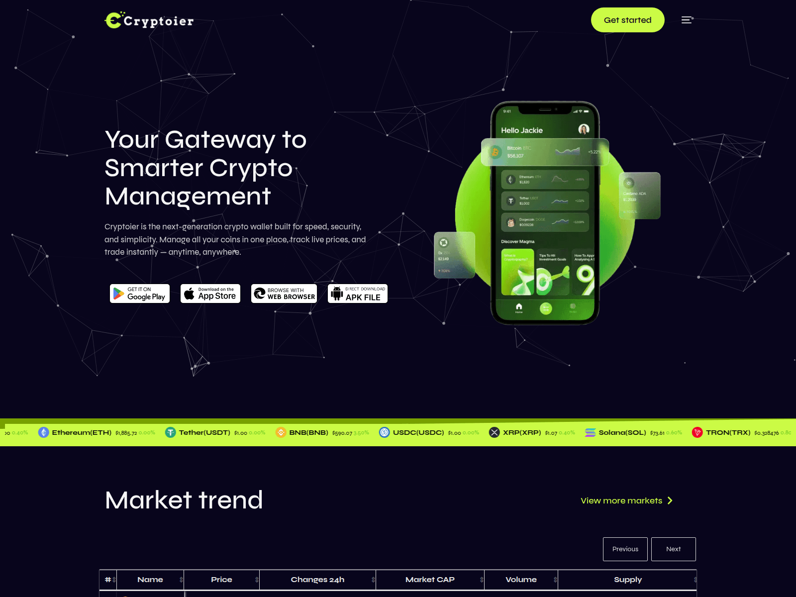 Screenshot of cryptoier.net