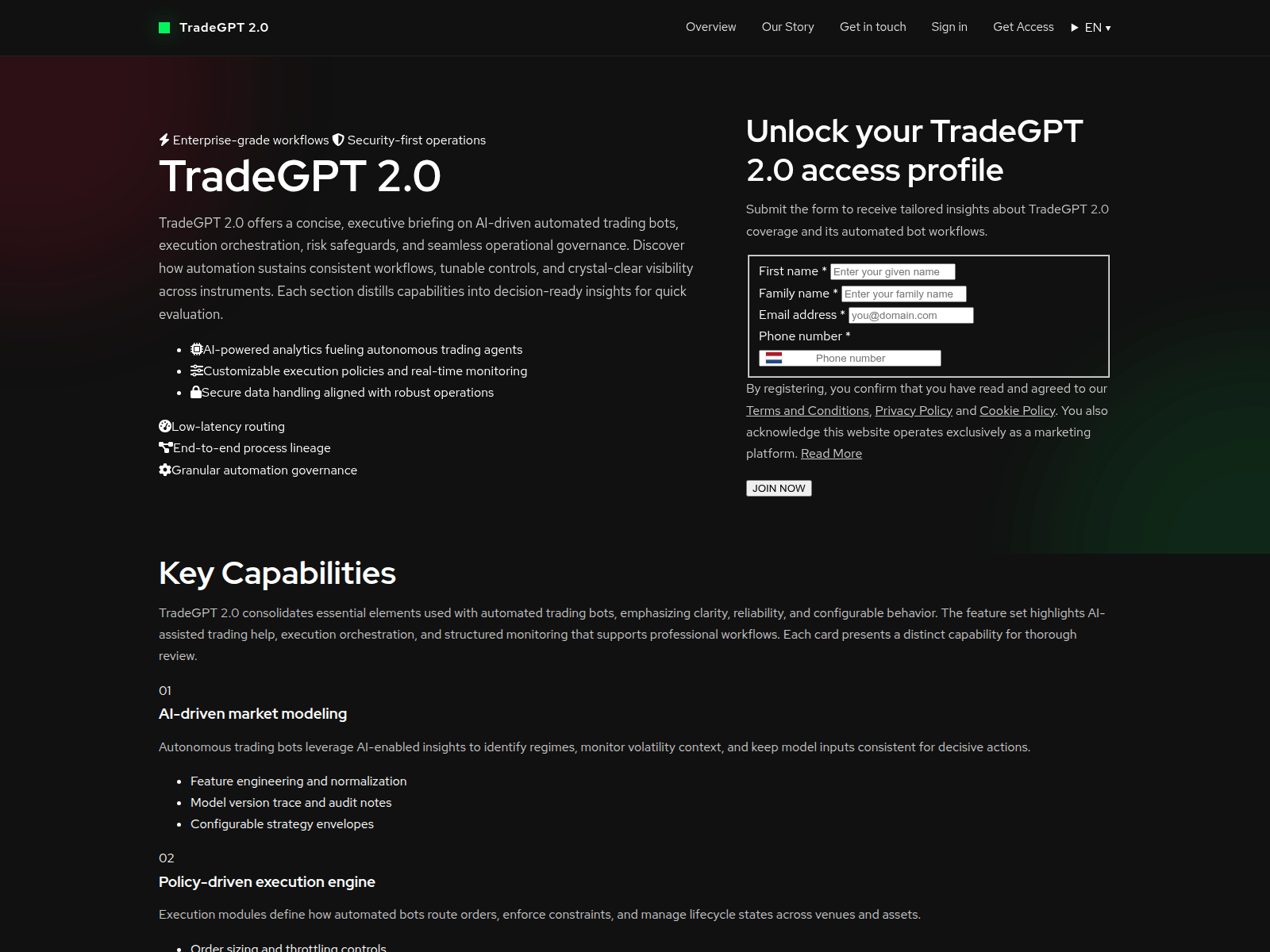 Screenshot of tradegpt2.com