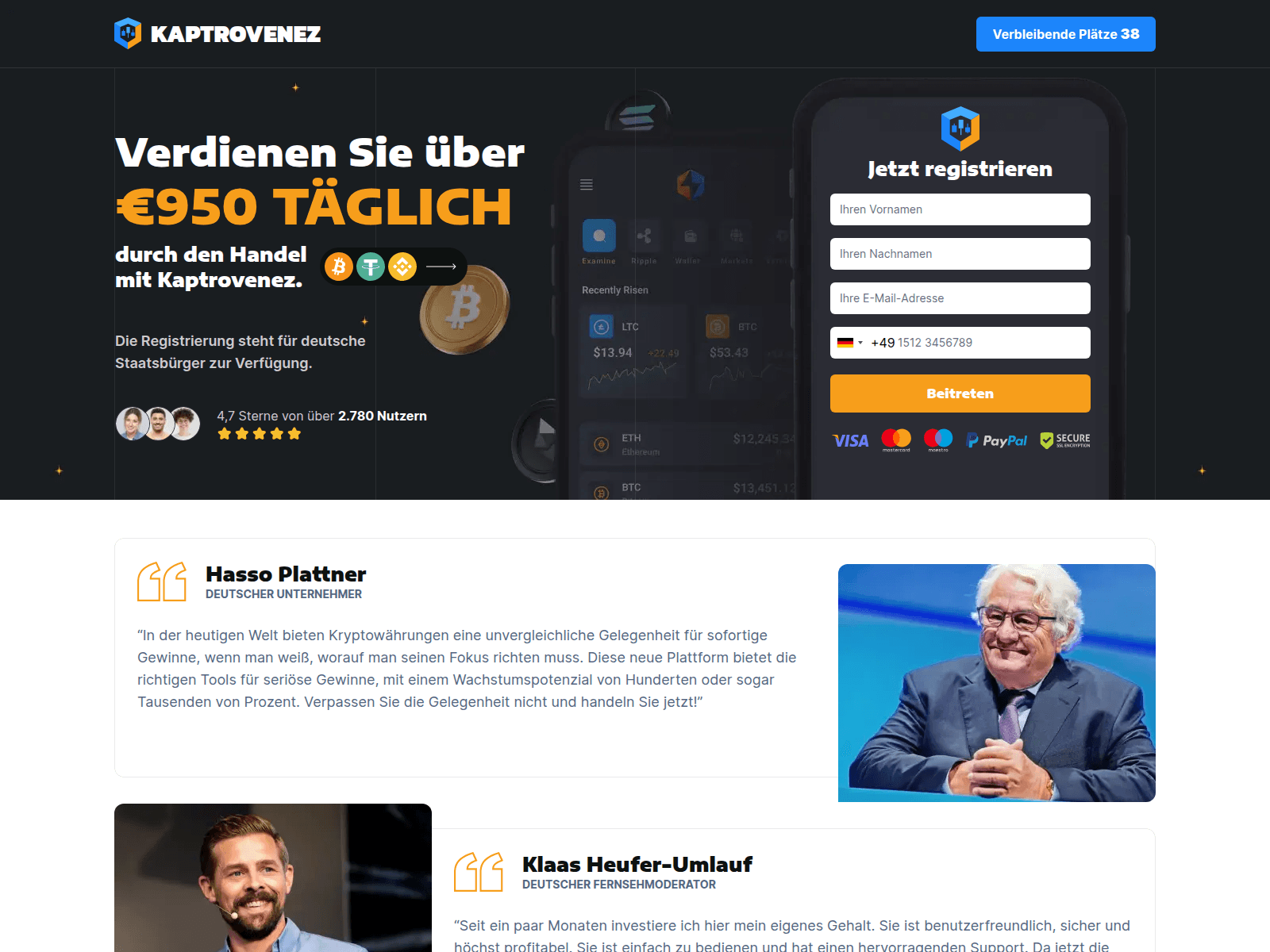 Screenshot of kaptrovenez.net