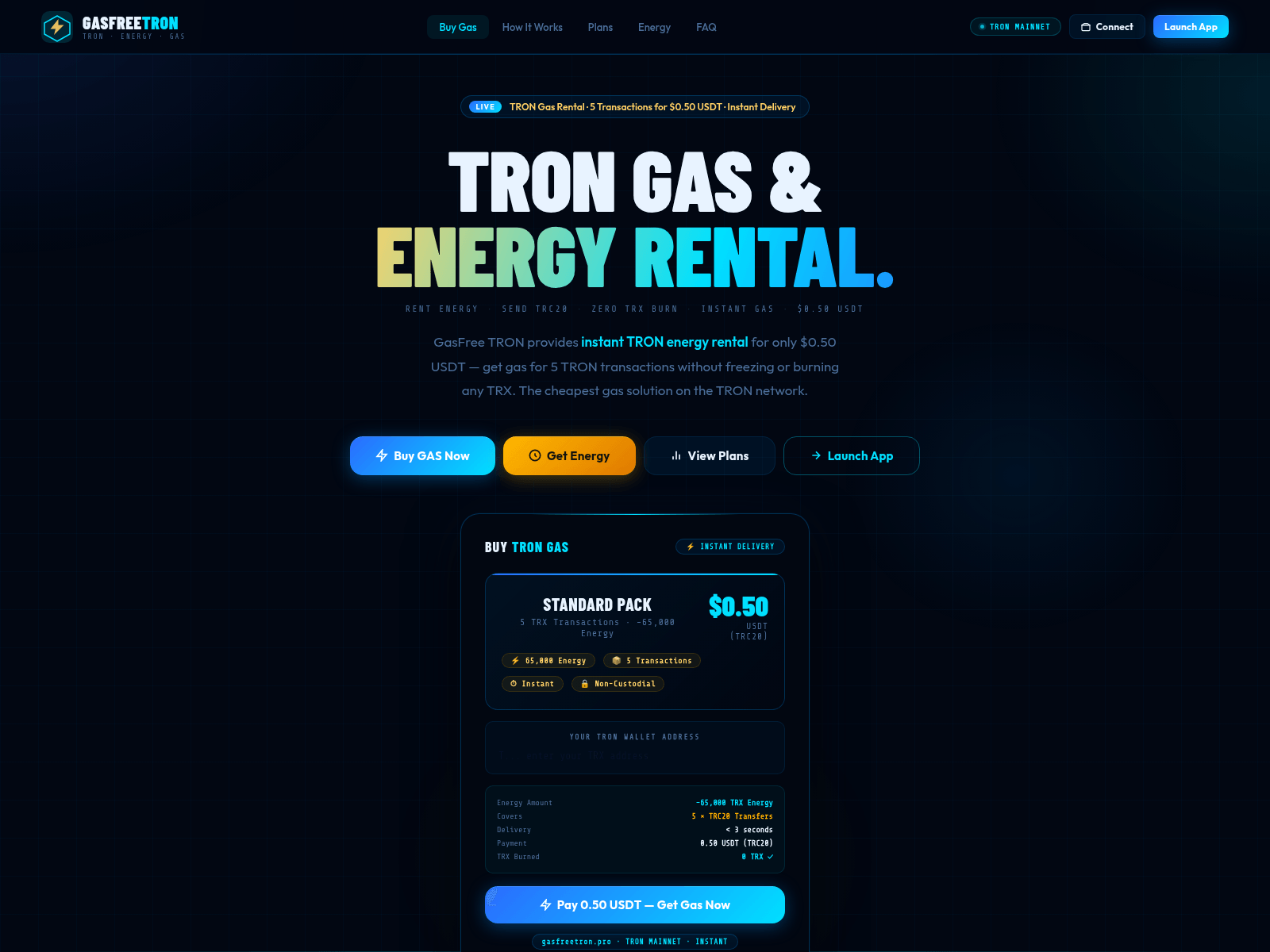 Screenshot of gasfreetron.pro