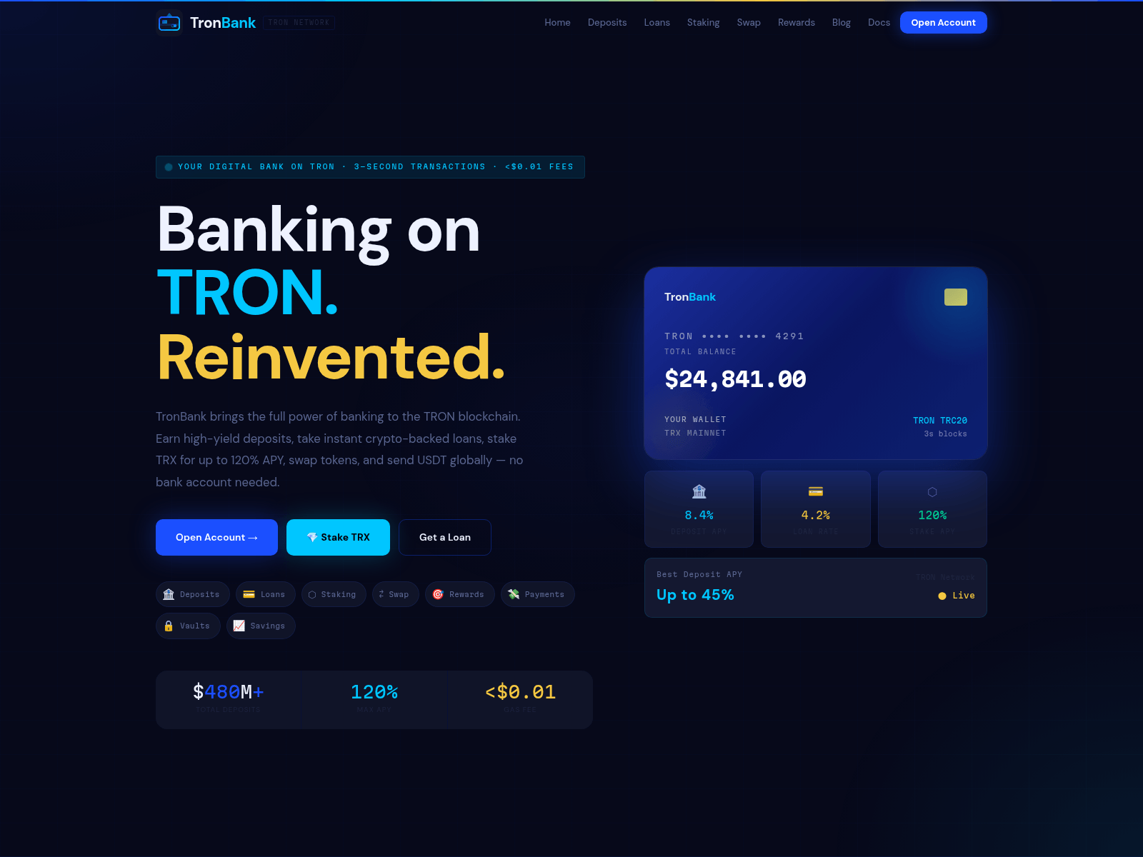 Screenshot of tronbank.icu