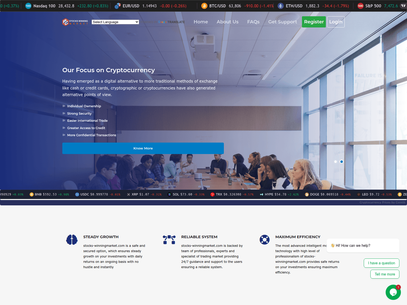 Скриншот сайта stocks-winningmarket.com