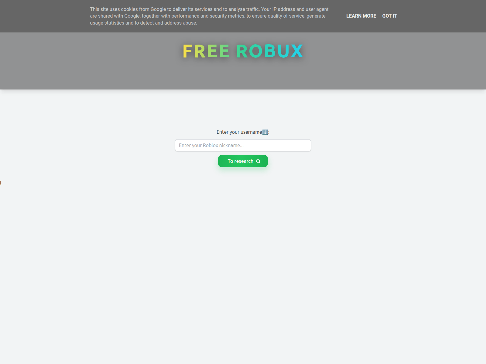 Screenshot of rblox-robux.blogspot.com