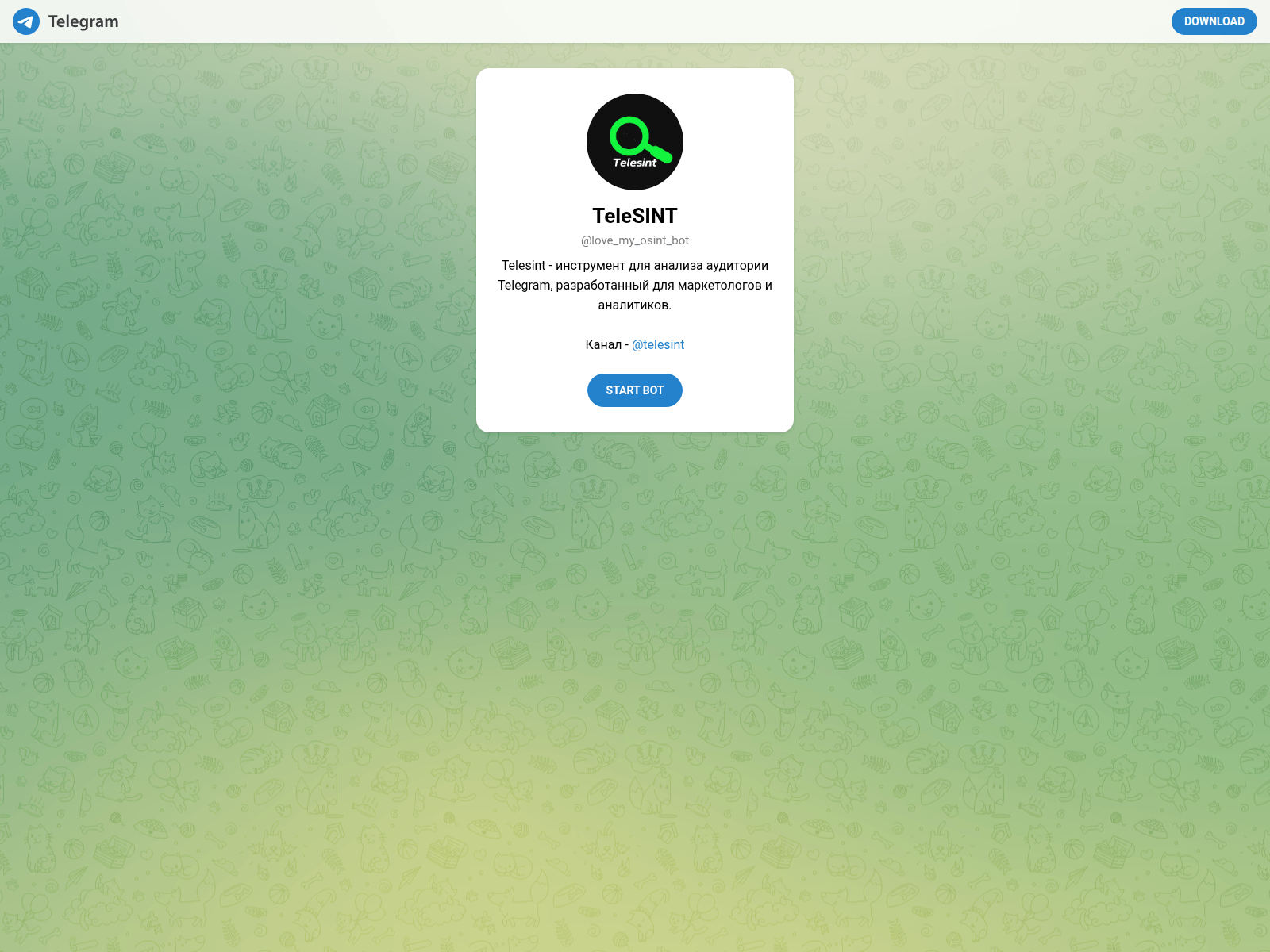 Screenshot of telesint.dev
