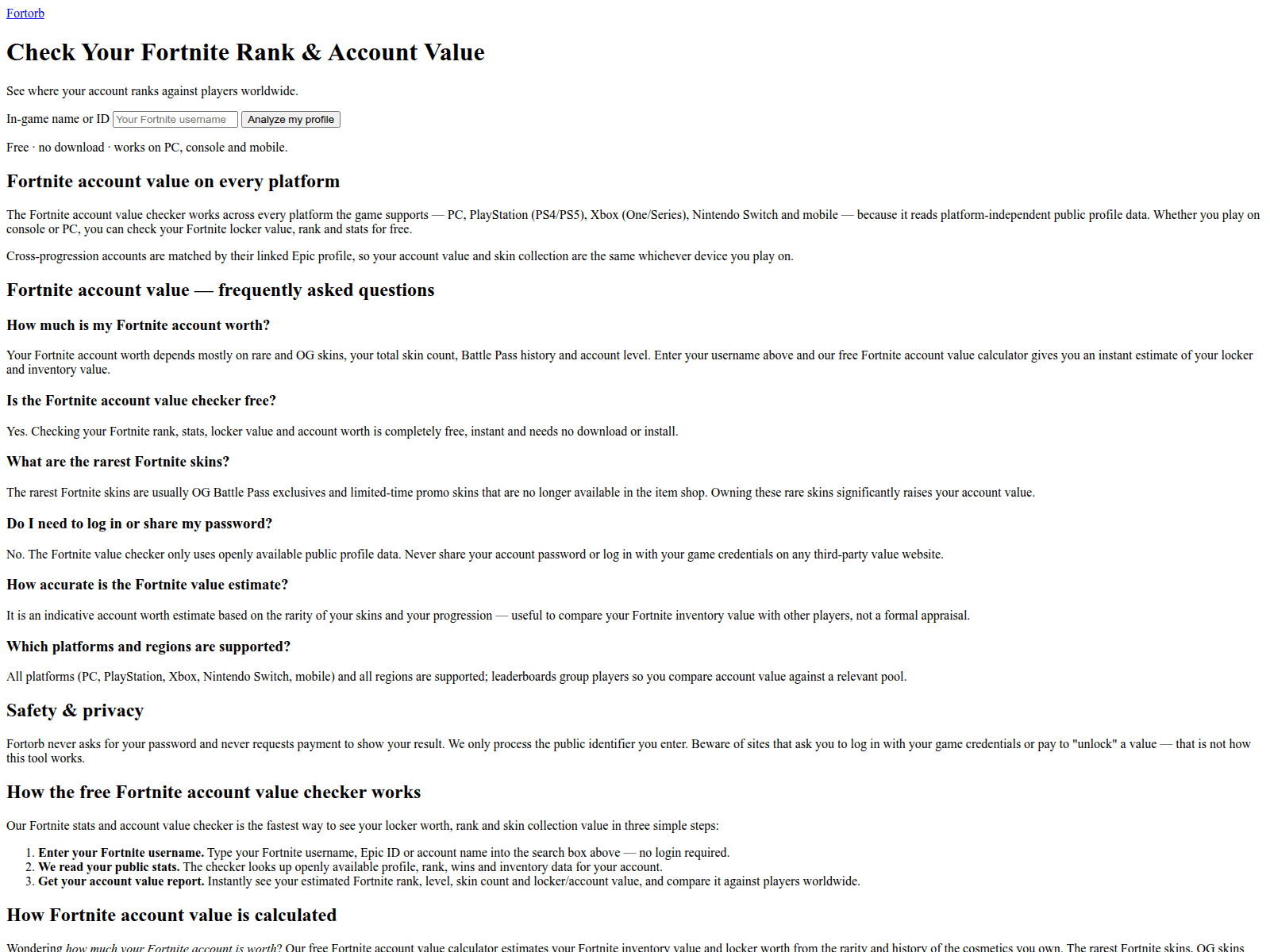 Screenshot of fortorb.com
